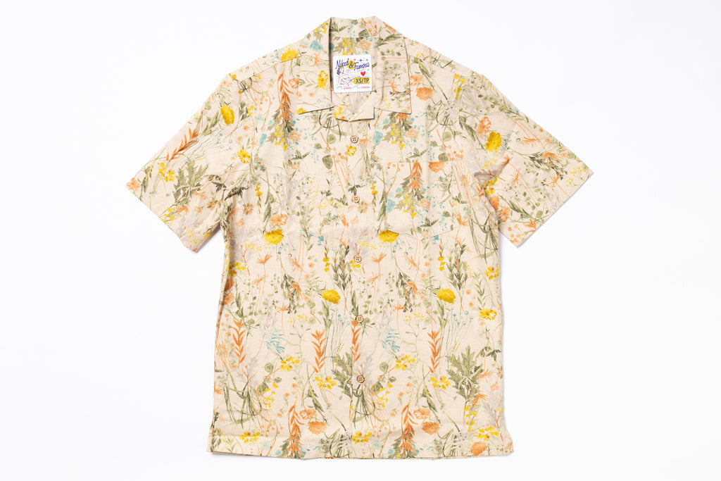 Floral patterned shirt on a white background