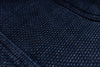 Close-up of dark blue fabric texture