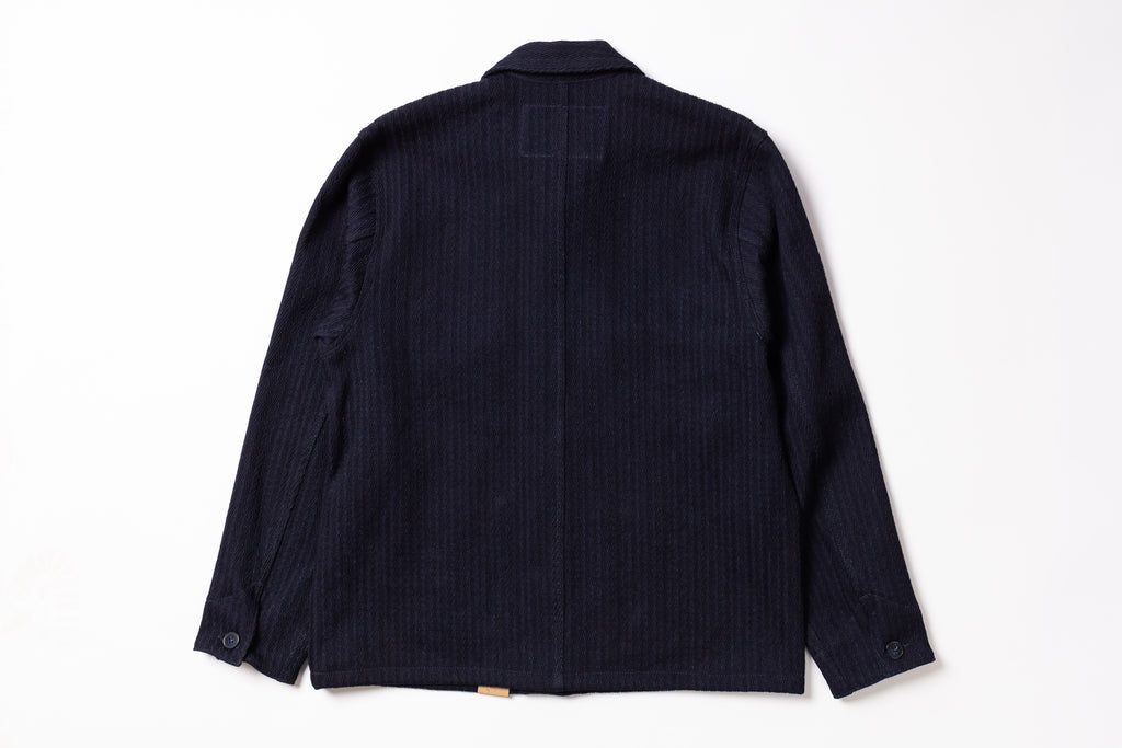 Dark blue jacket on a white background