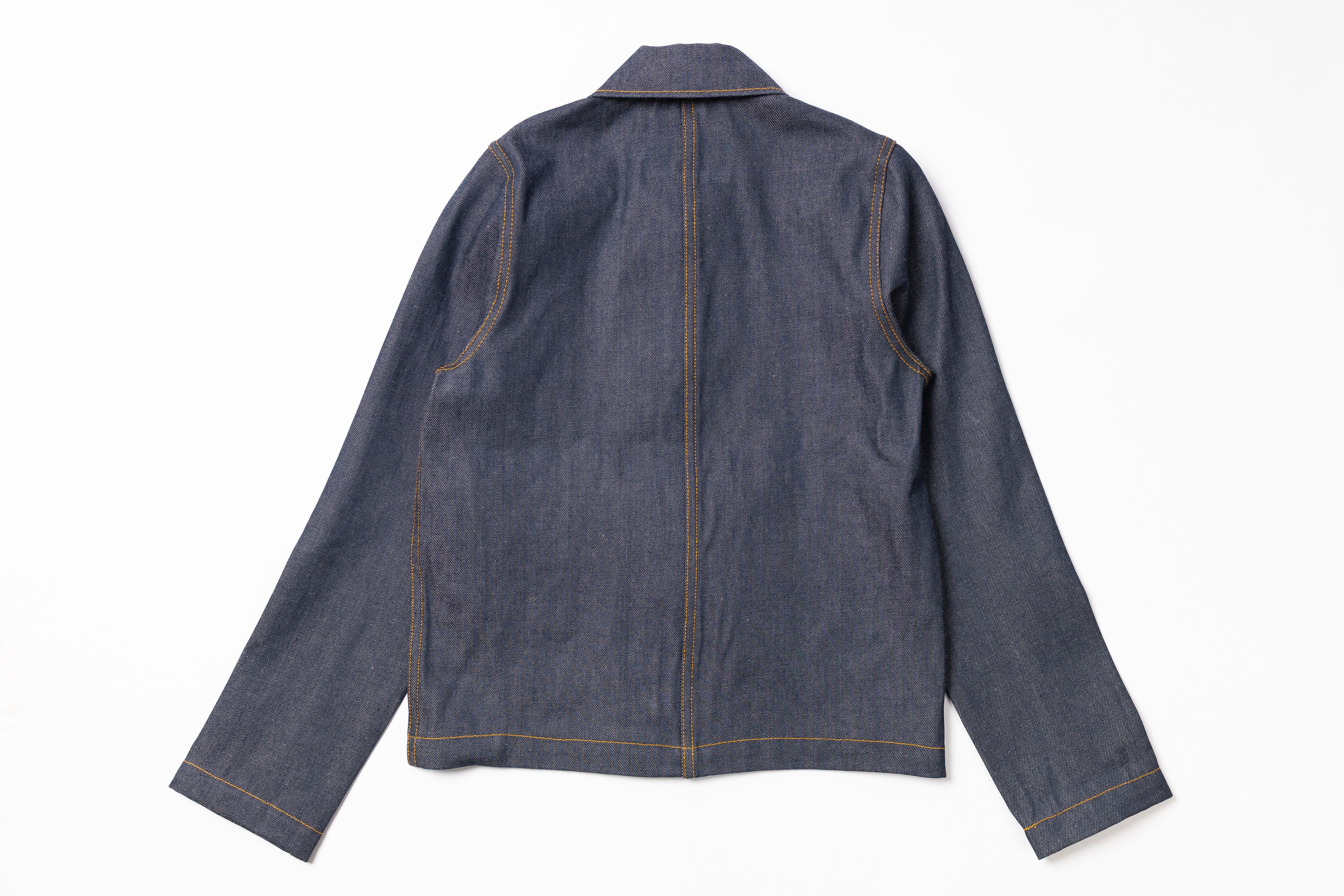 Denim jacket on a white background