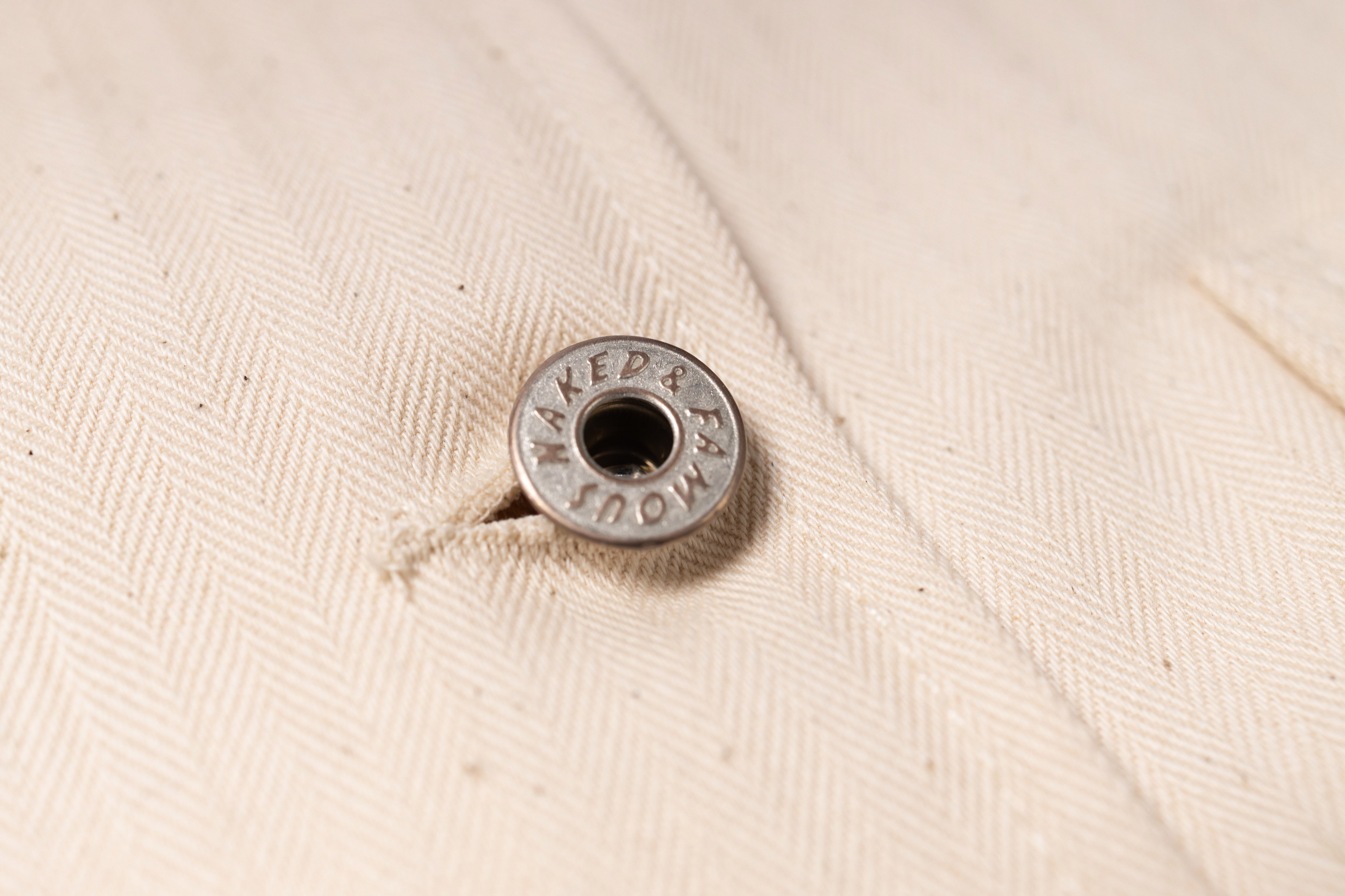 NAKED & FAMOUS DENIM - Ladies Gracie Jacket in Hard Twist Organic Herringbone Ecru-3