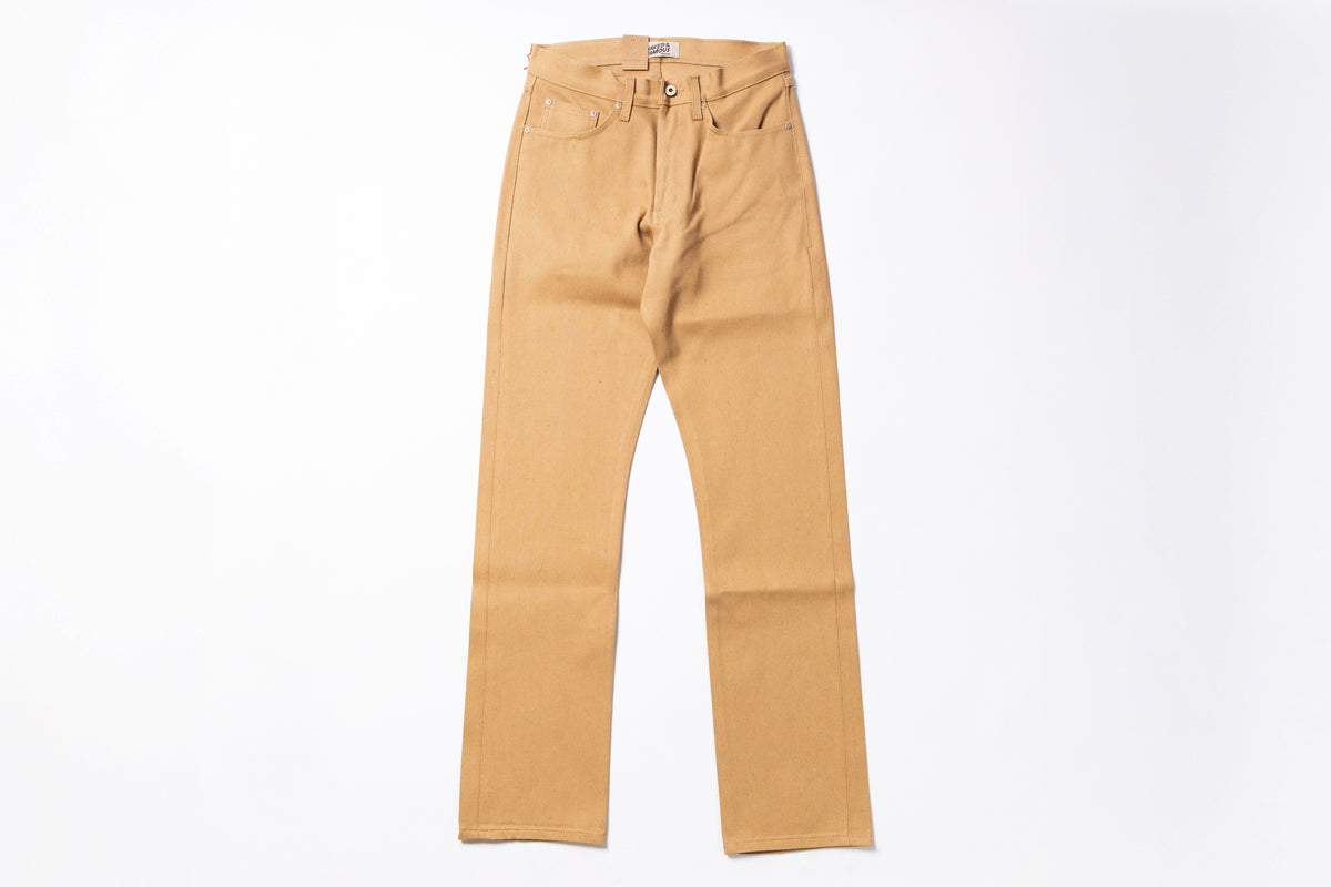 Beige pants on a white background