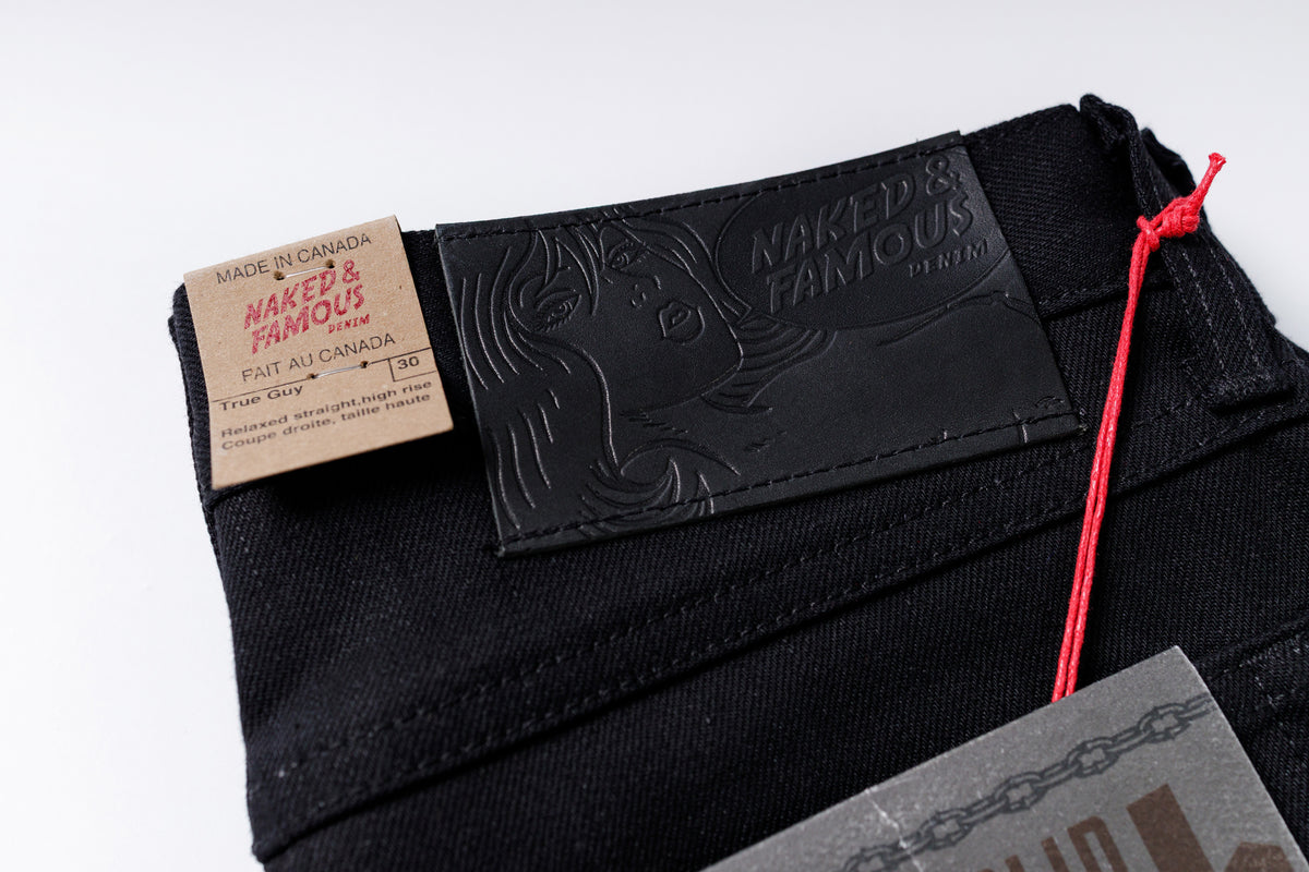NAKED & FAMOUS DENIM - True Guy - Solid Black Selvedge