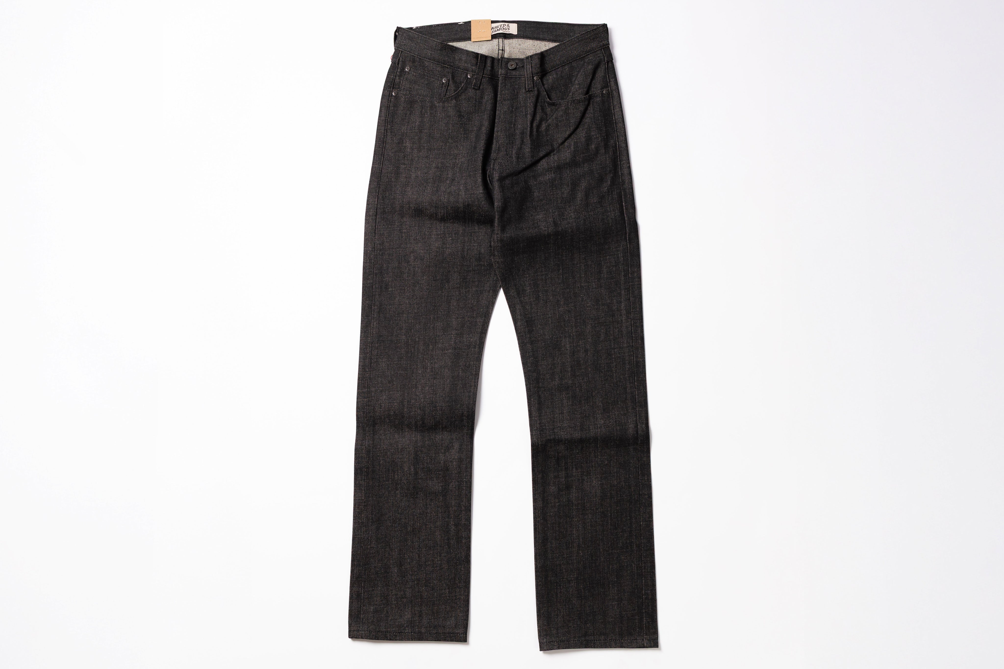 Black jeans on a white background