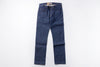 Pair of blue jeans on a white background