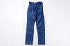 Blue jeans on a white background