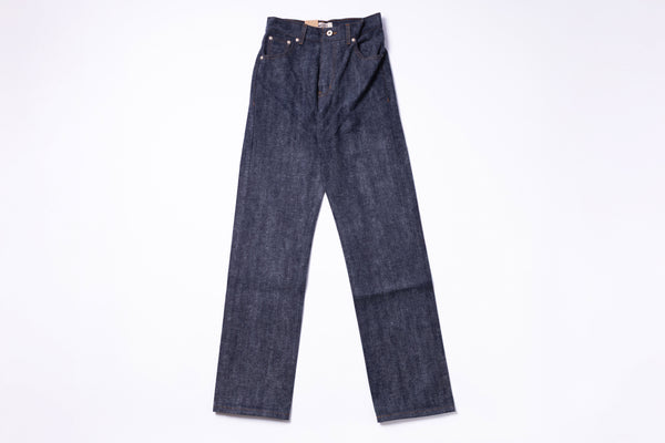 Pair of blue jeans on a white background