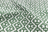 Close-up of green and white patterned fabric