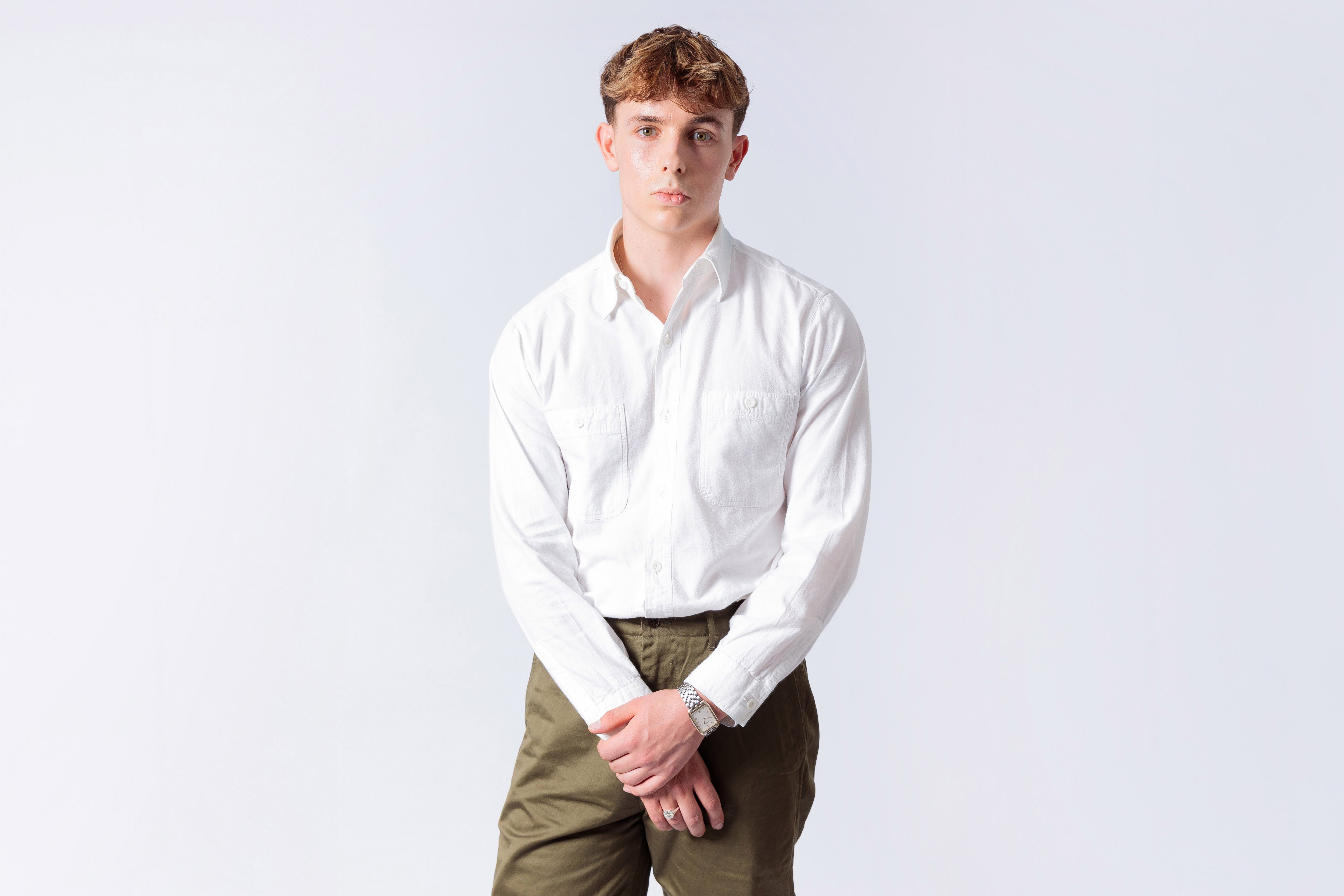 BUZZ RICKSON'S - Chambray Shirt in White-5