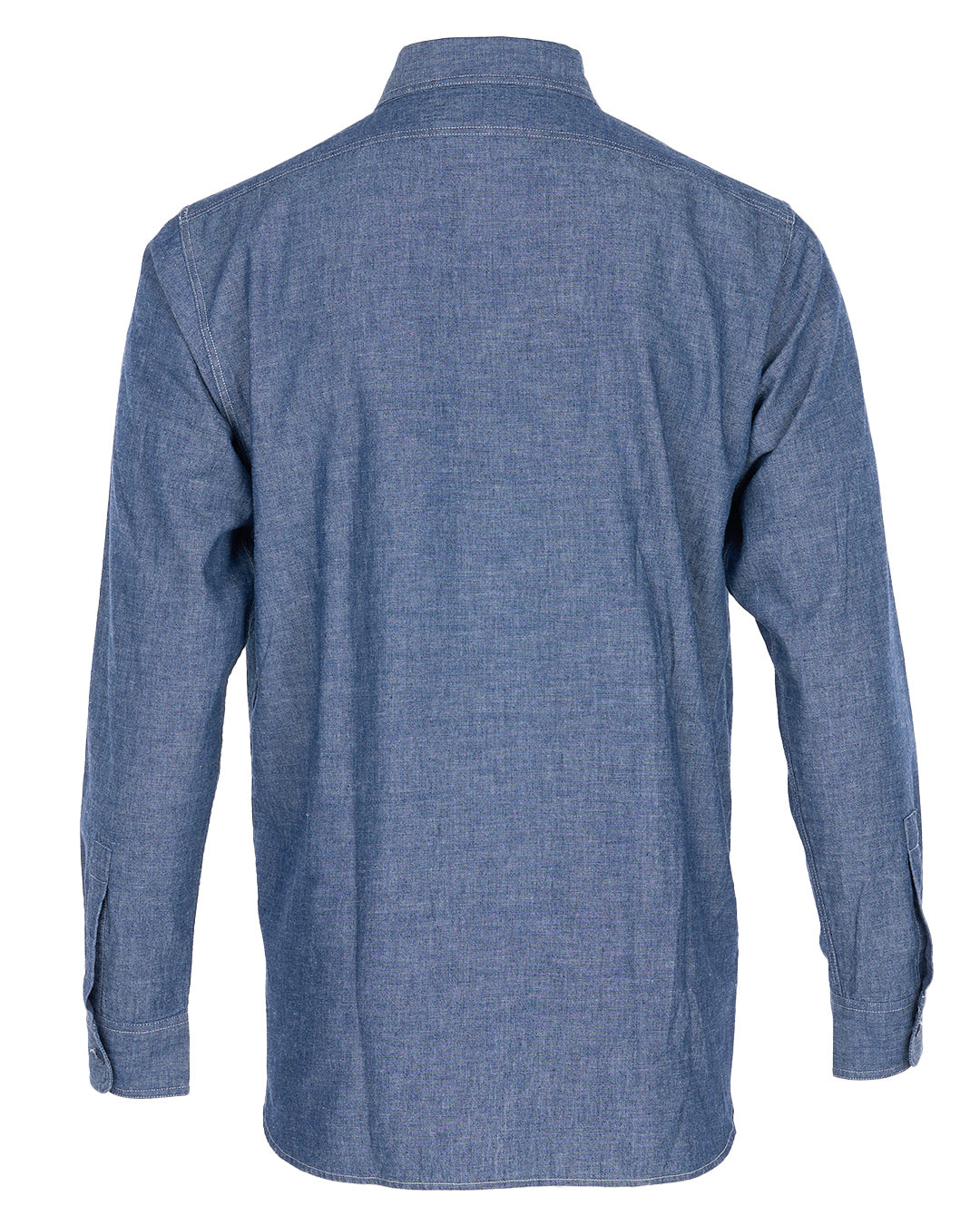 PIKE BROTHERS - 1940 USN Chambray Shirt in Harbor Blue-2