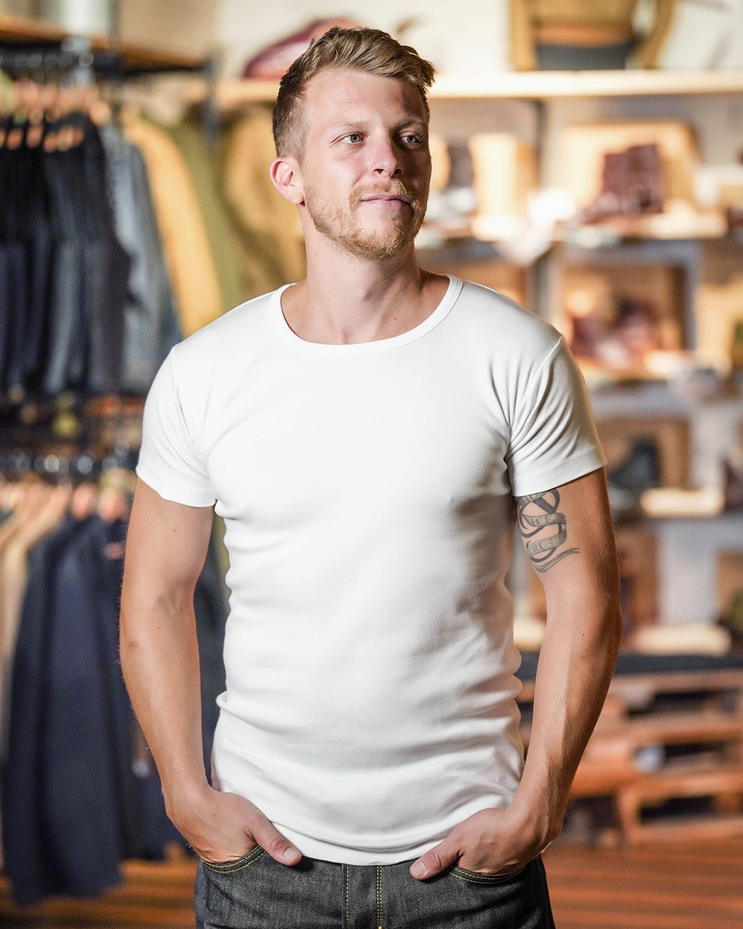 PIKE BROTHERS - 1947 Round Neck Set In White (2-Pack)-4