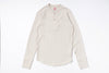 Beige long-sleeve shirt on a white background