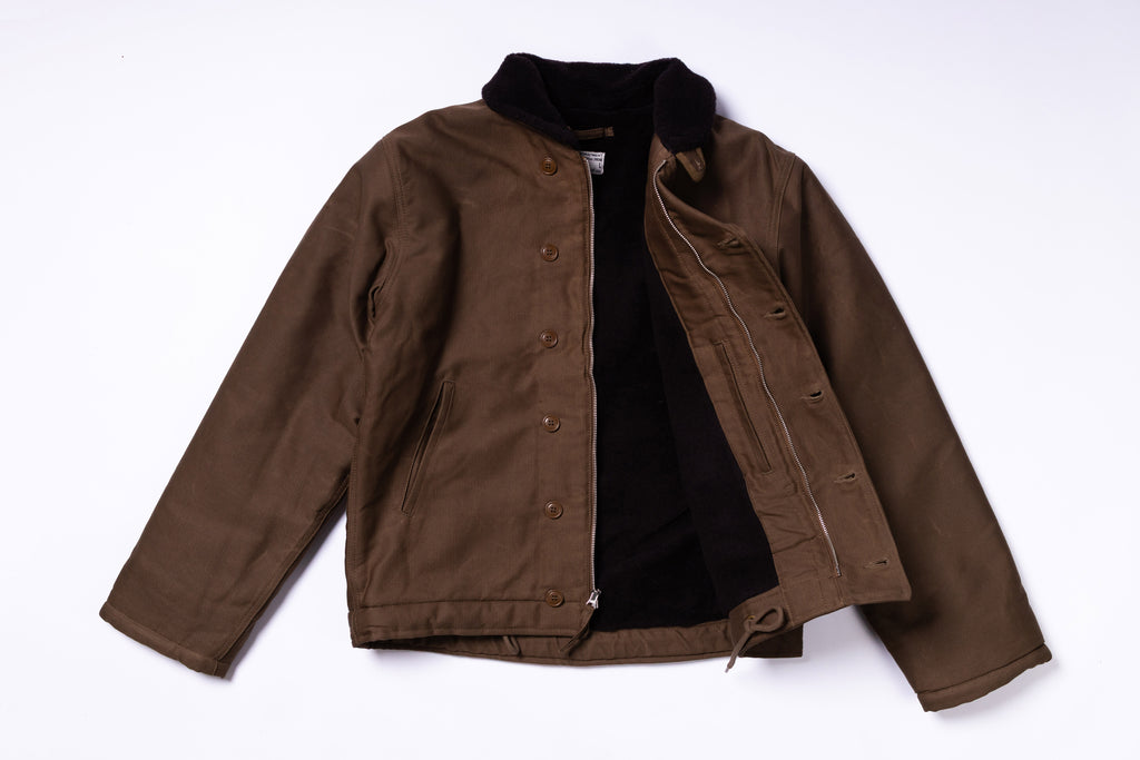 Brown jacket on a white background