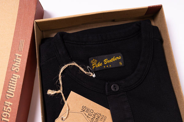 Black shirt with 'Pike Brothers' label in a box