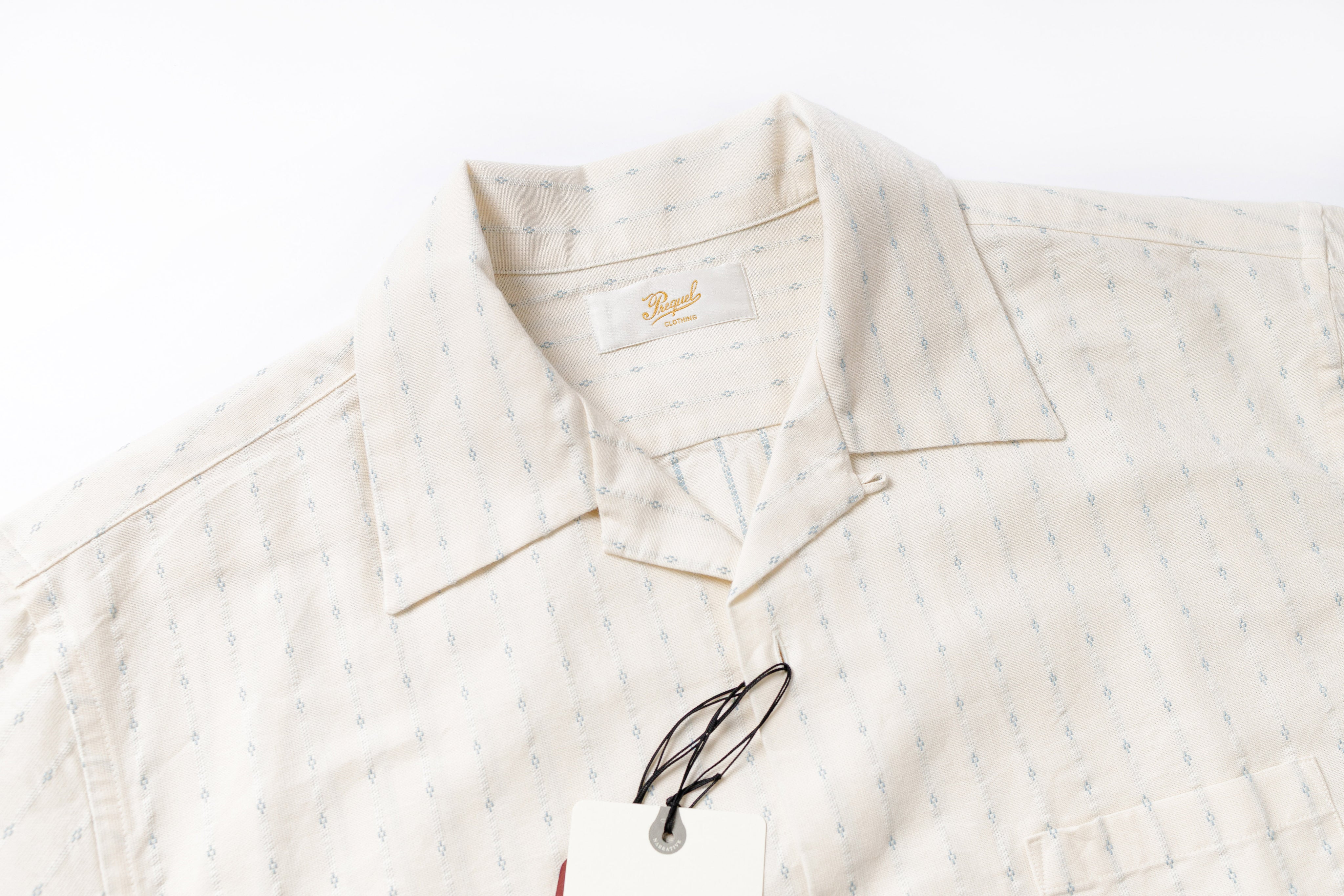 Classic Open Collar Shirt in Blue Collar View