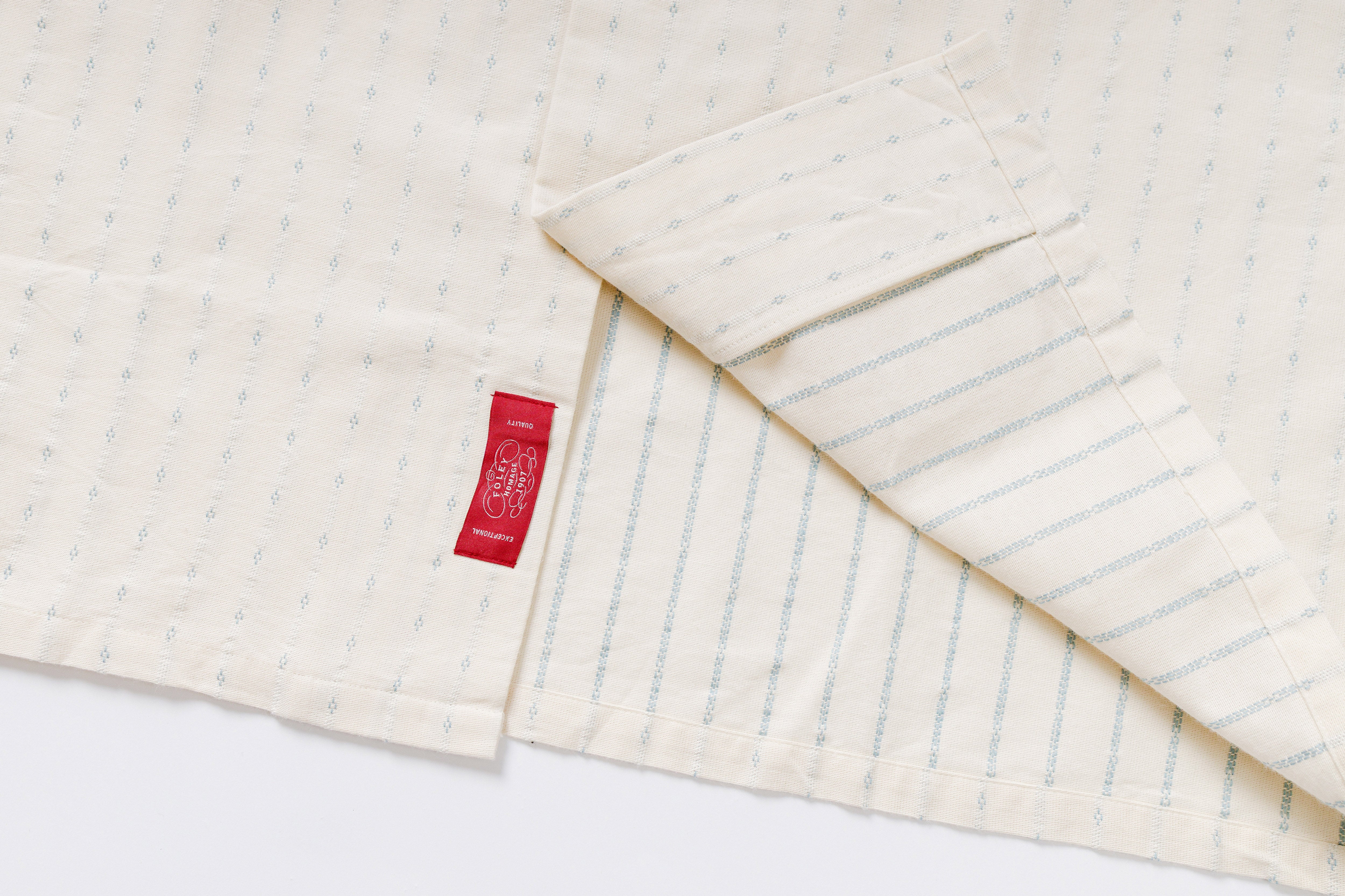 Classic Open Collar Shirt in Blue Pattern View