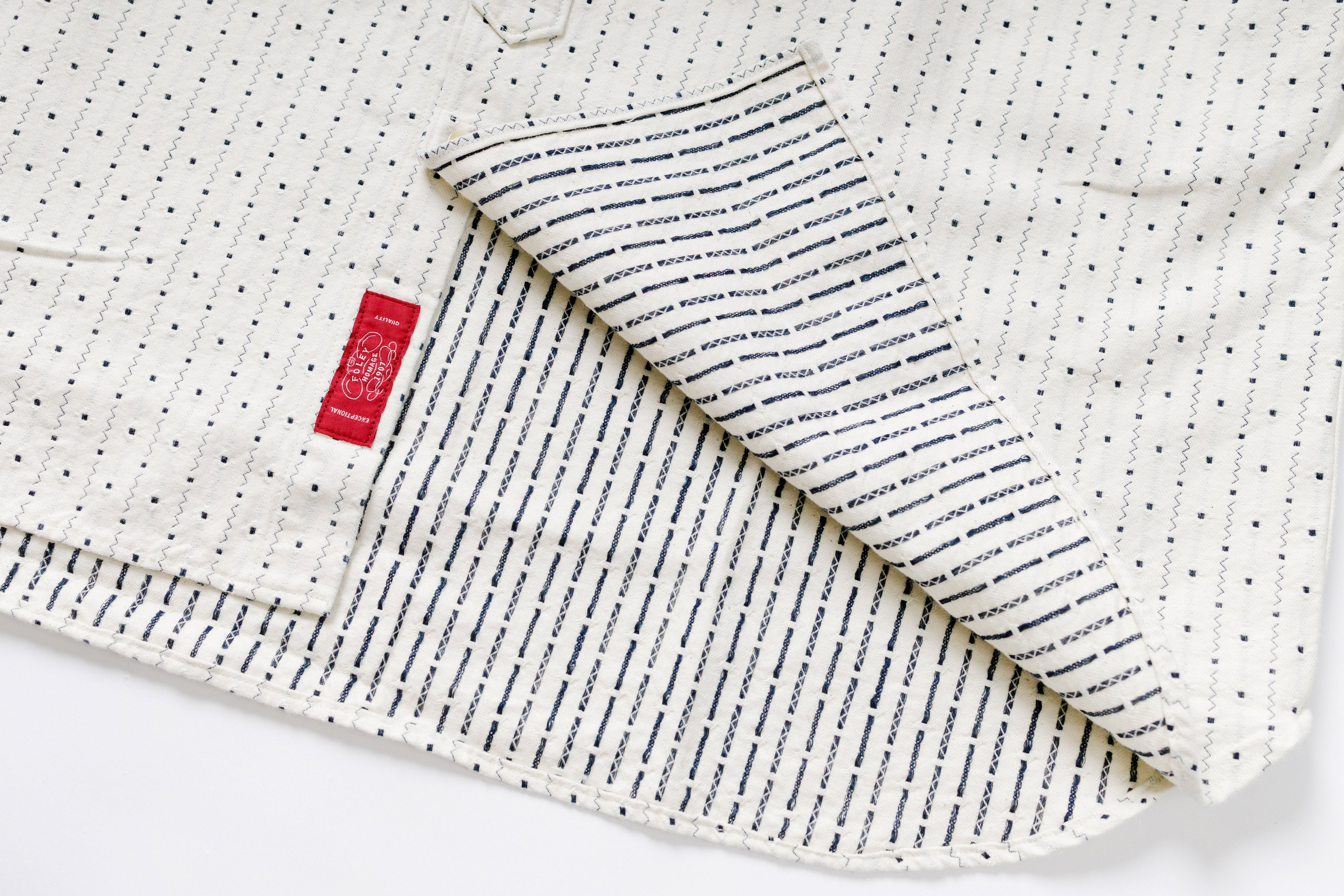 Indigo Stripe Shirt Pattern View