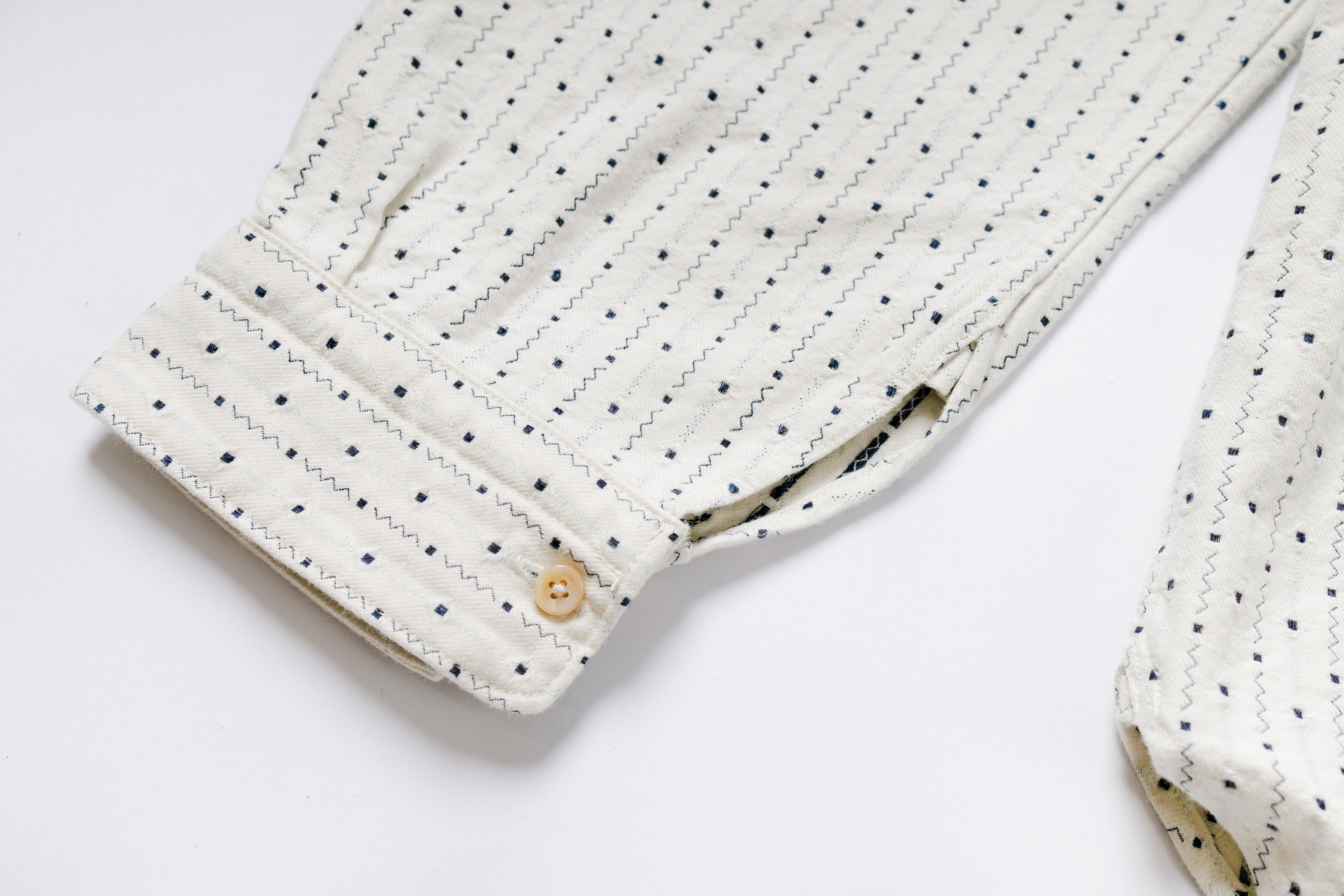  Indigo Stripe Shirt Sleeve View