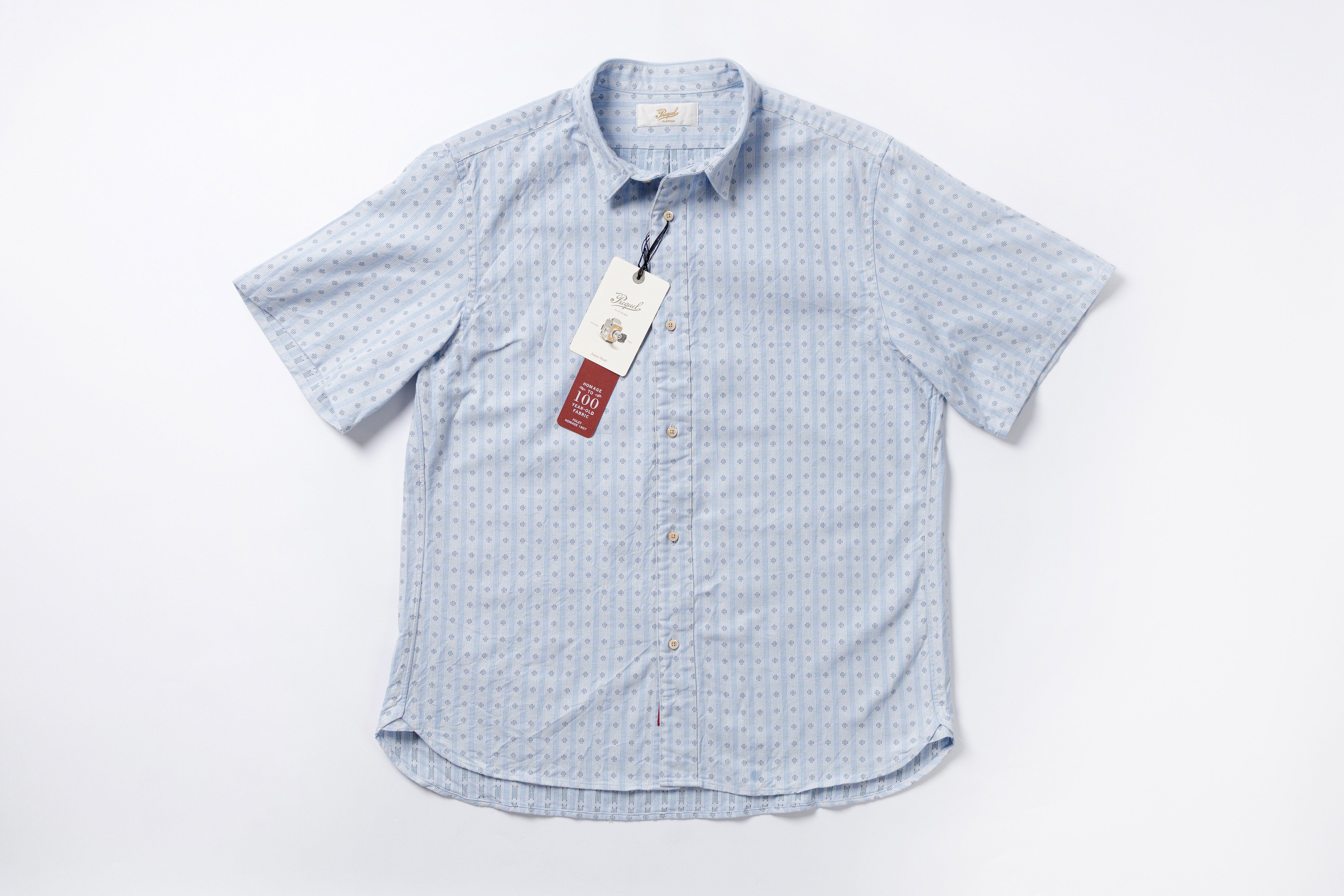 Mini Collar Shirt in Blue Front View
