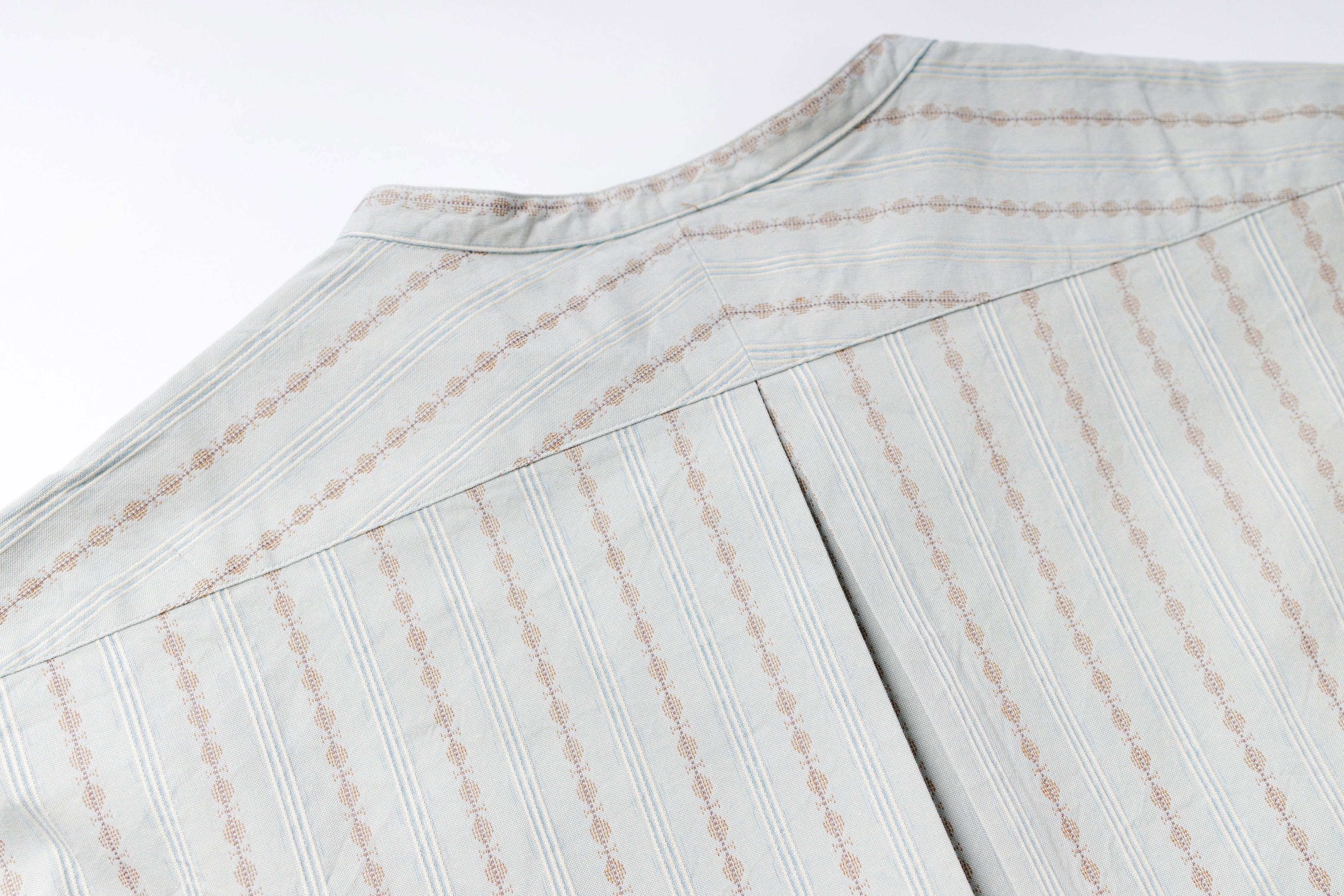 Stand-up Collar Shirt in Blue Back Top View
