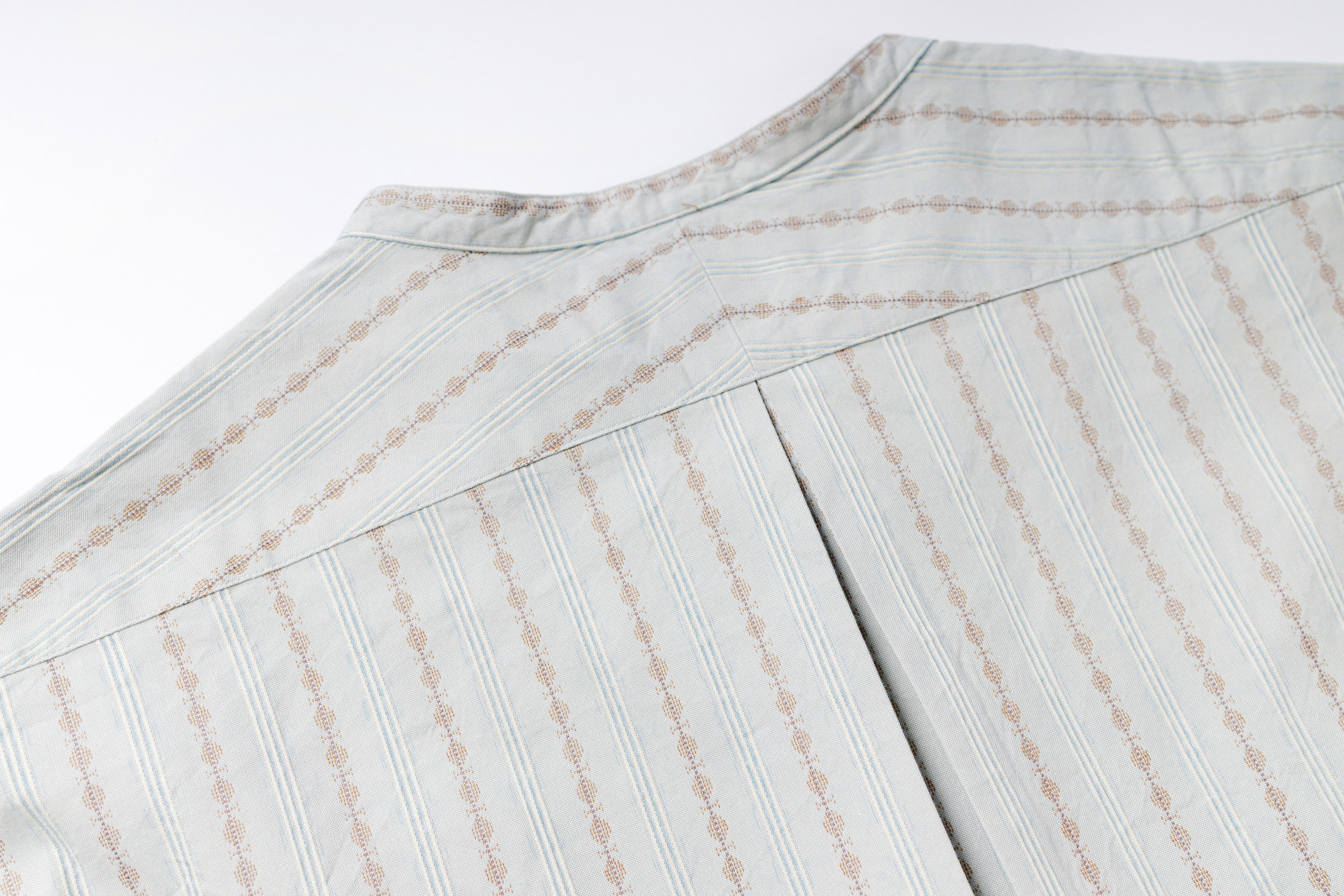 Stand-up Collar Shirt in Blue Back Top View