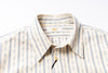 Striped shirt with a collar on a white background