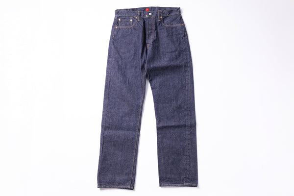 Pair of blue jeans on a white background