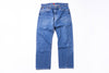 Blue jeans on a white background