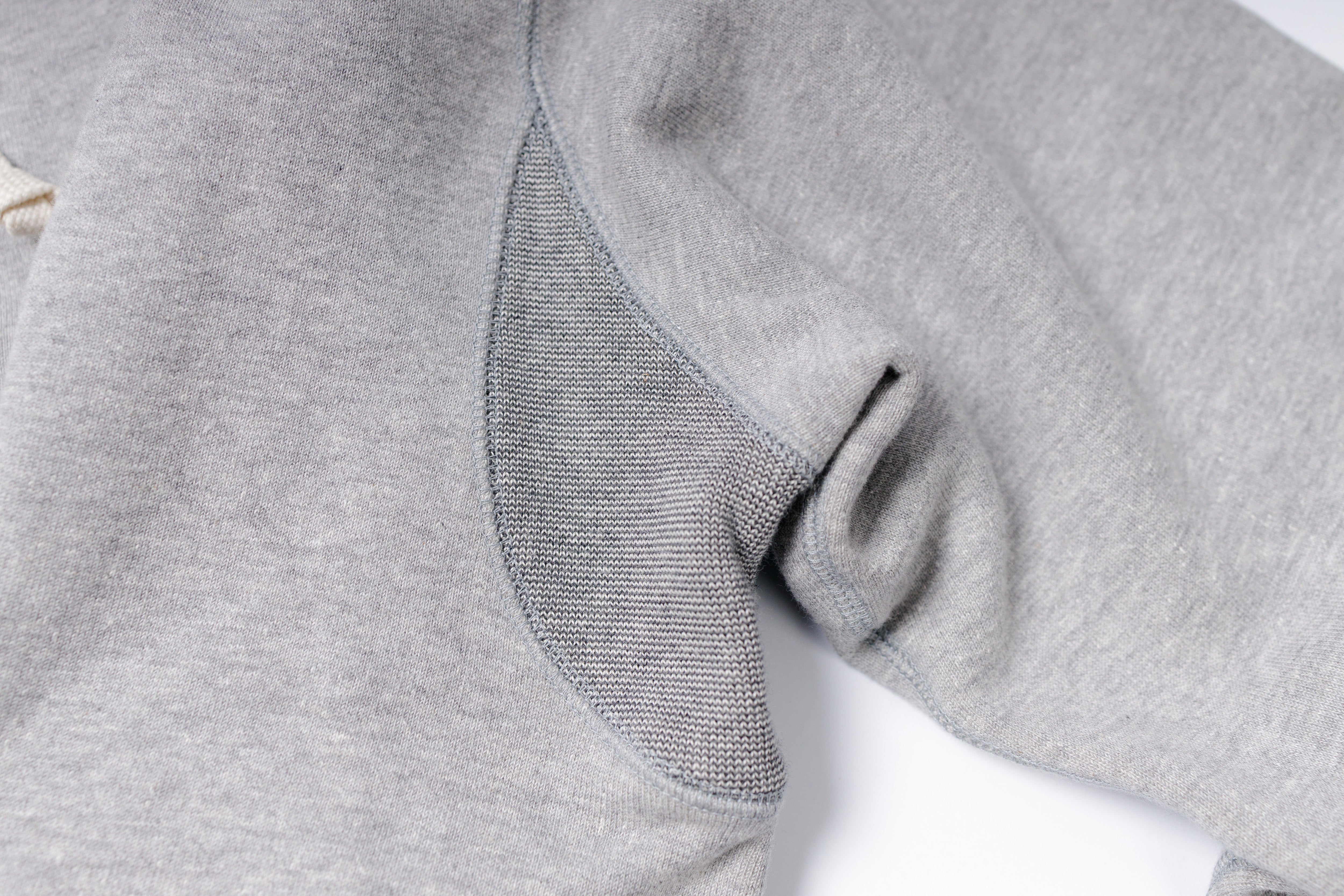 RIDING HIGH - 14oz Loopwheel Fleece Zip Parka in Mixed Gray Armpit