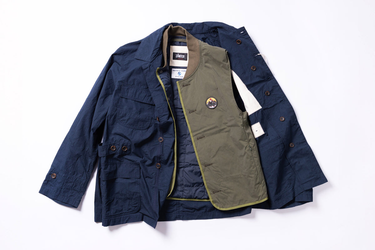 SEUVAS X ZANTER - Zeuvas Jacket X Vest in Blue/Green