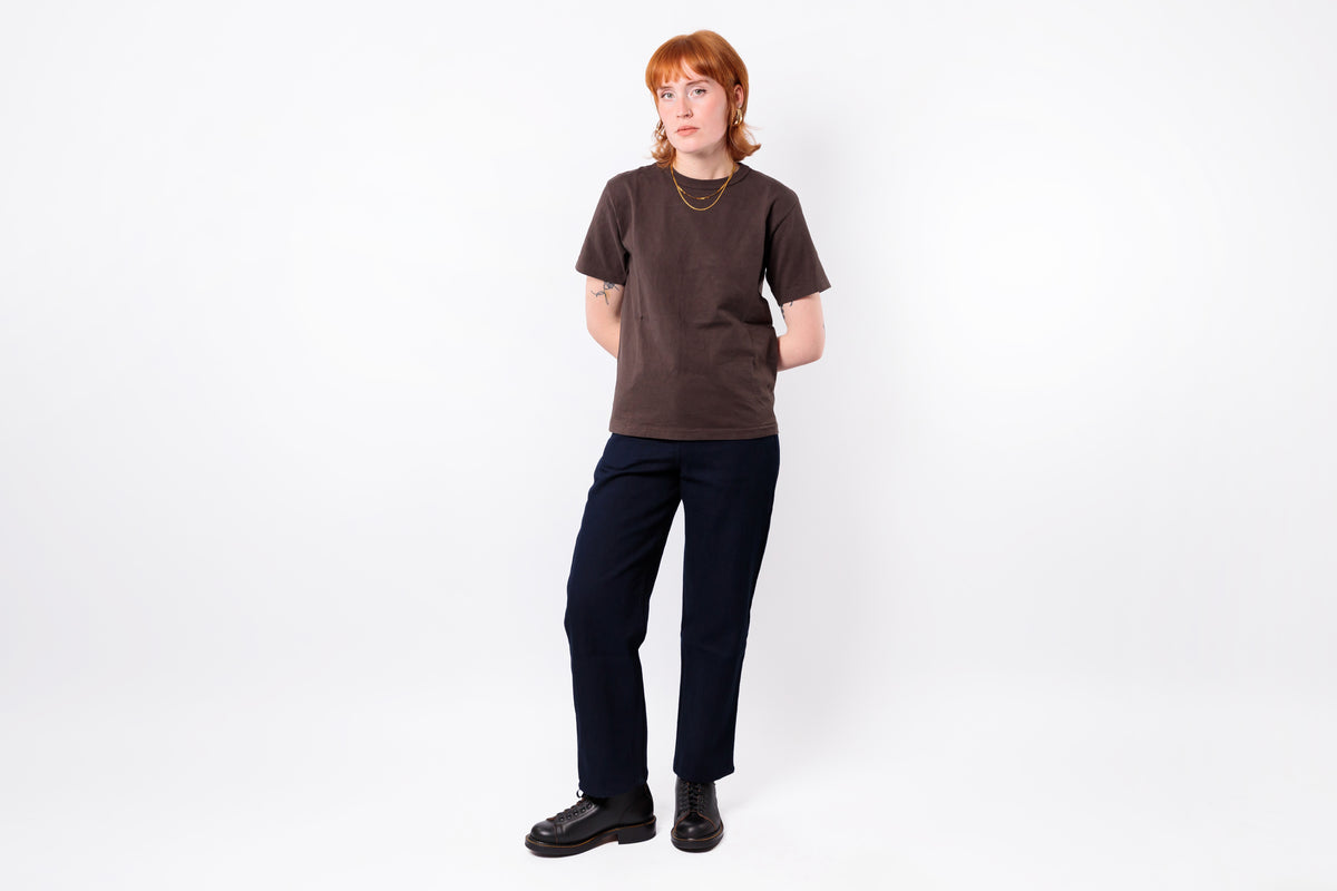 STUDIO D'ARTISAN - Ishikawadai Tubular Jersey T-Shirt in Brown
