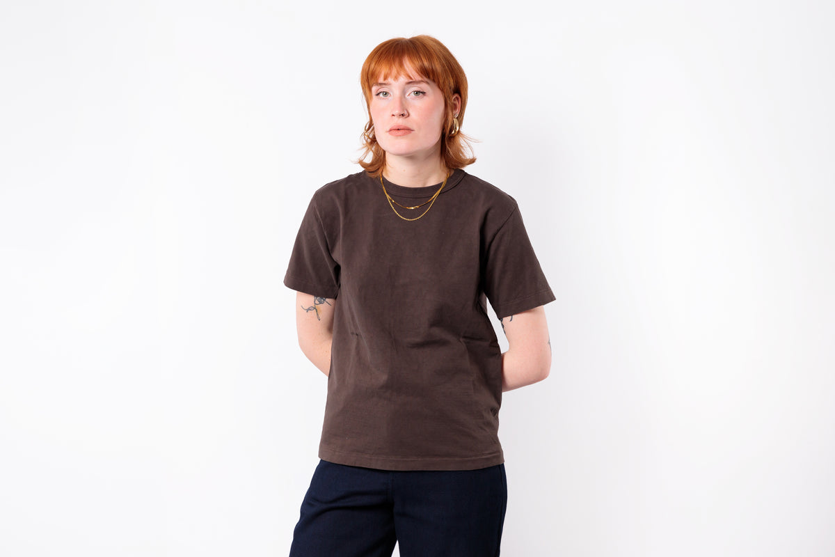 STUDIO D'ARTISAN - Ishikawadai Tubular Jersey T-Shirt in Brown