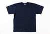 Navy blue t-shirt on a white background
