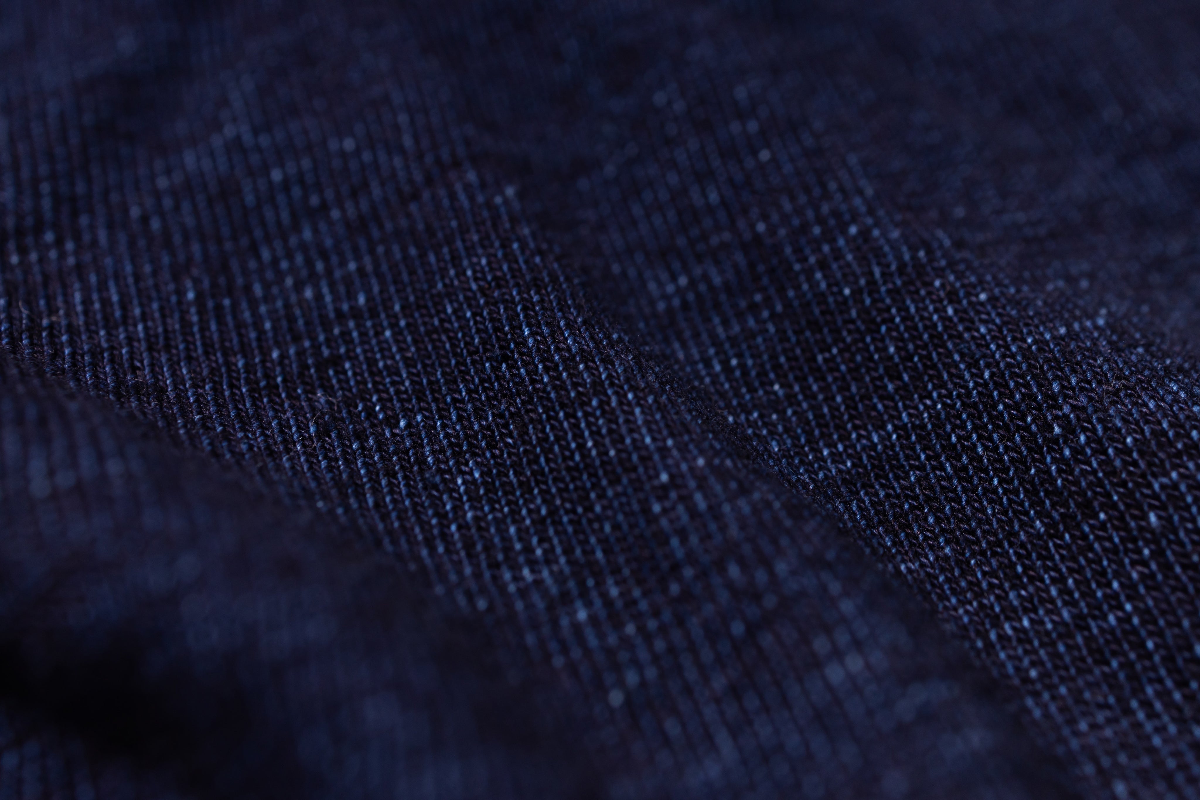 Close-up of dark blue fabric texture