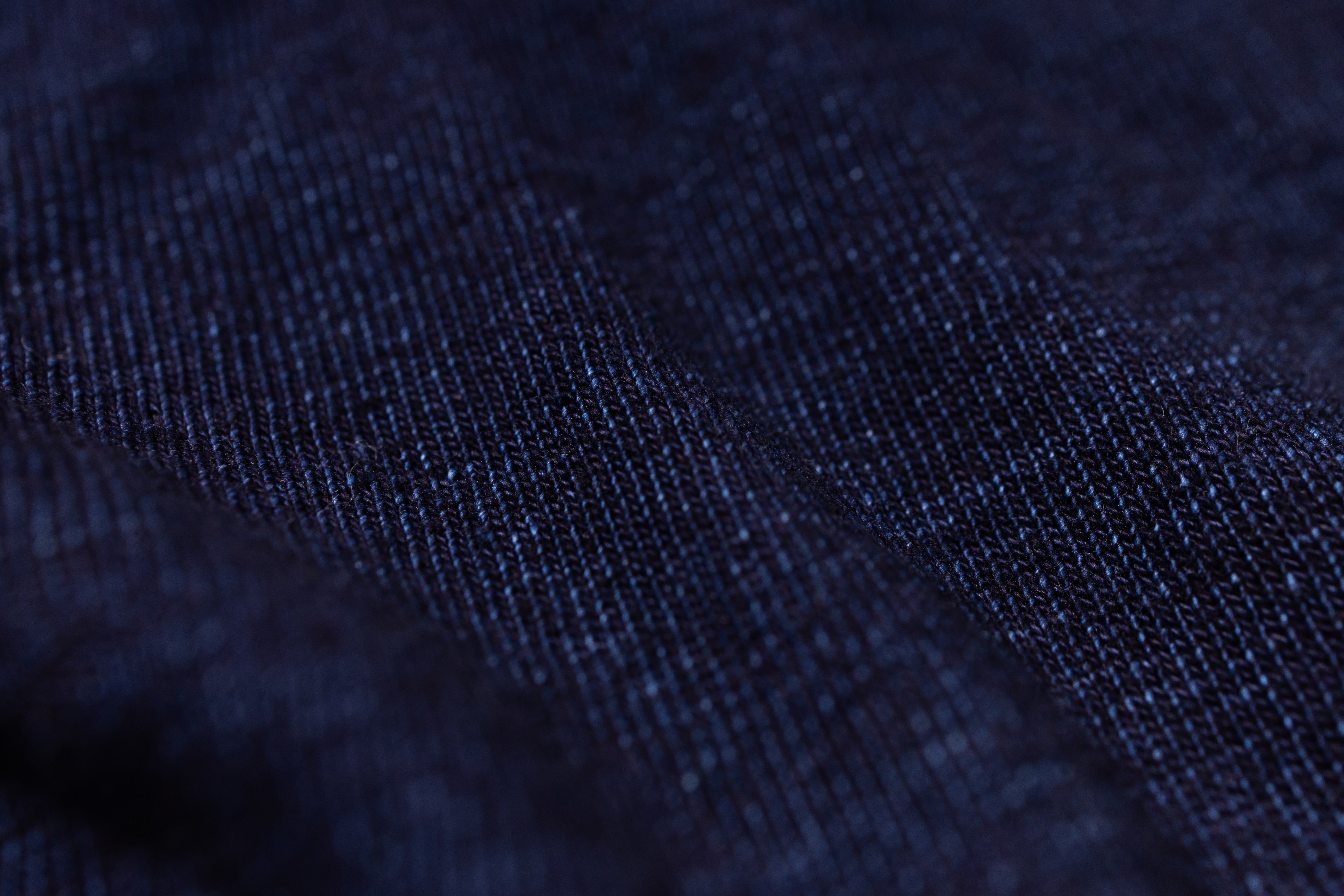 Close-up of dark blue fabric texture