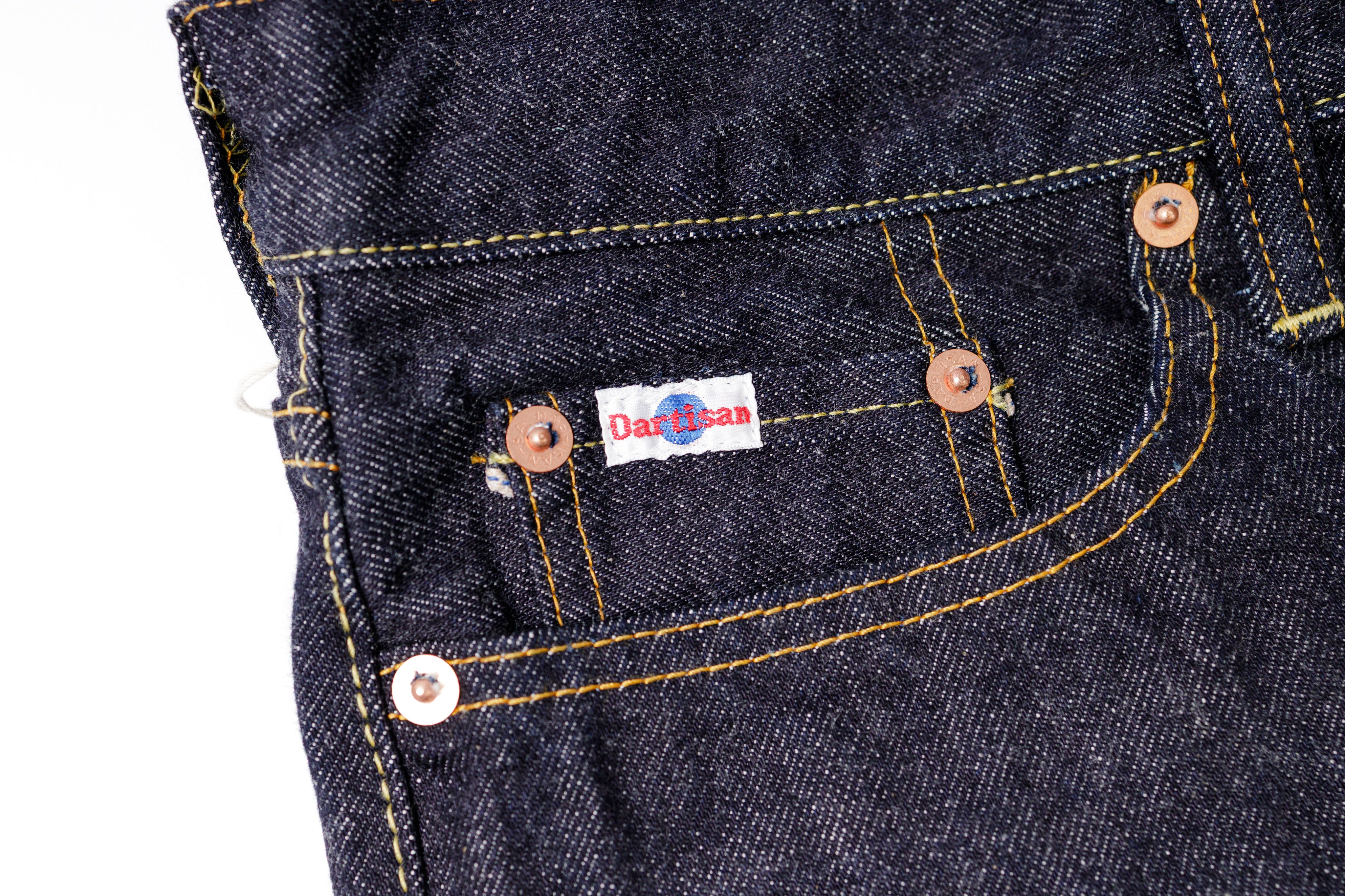 STUDIO D'ARTISAN - SD-100 15oz Selvedge One Wash Tapered Jeans Pocket Detial