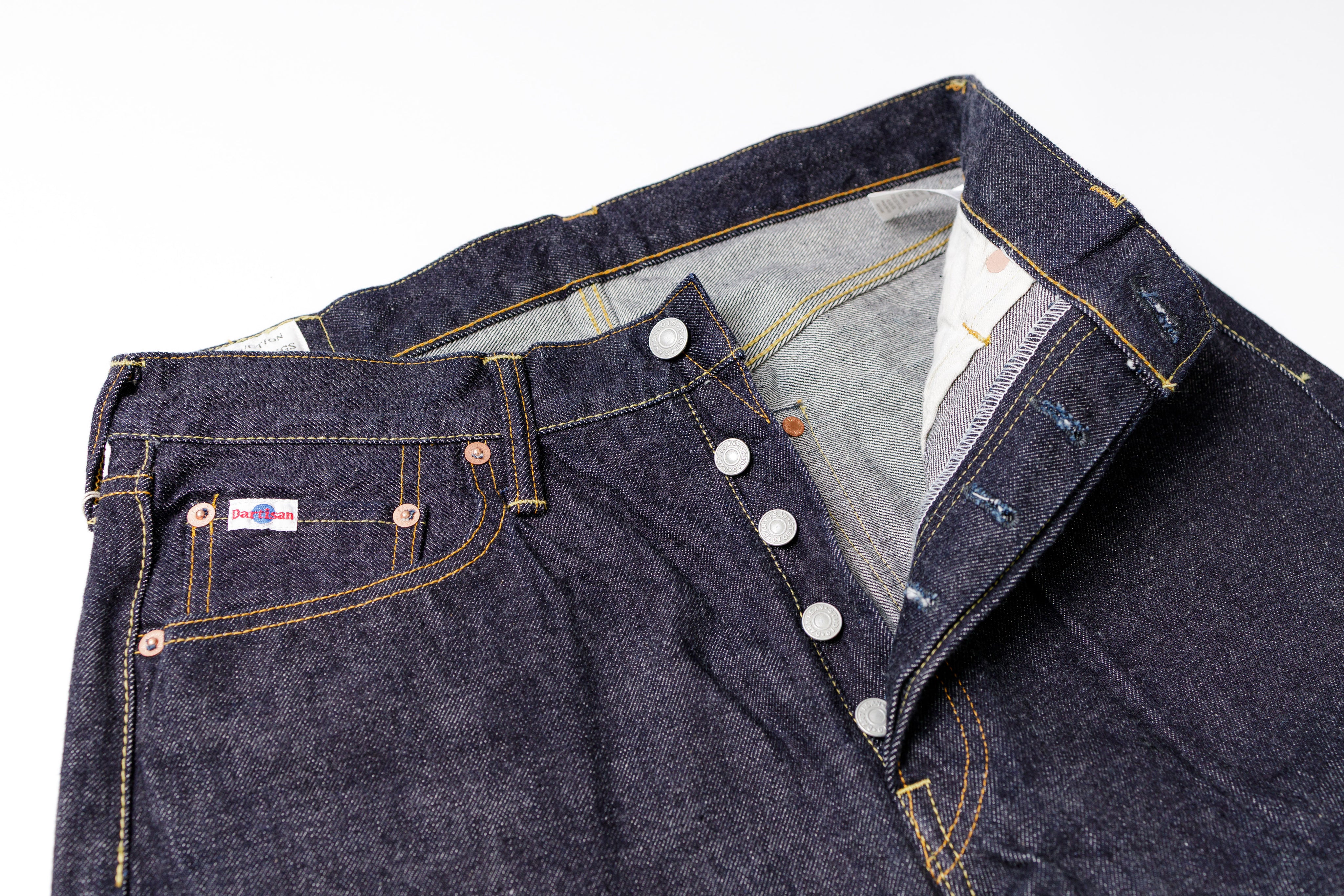 STUDIO D'ARTISAN - SD-101 15oz Selvedge One Wash Jeans Button Fly View