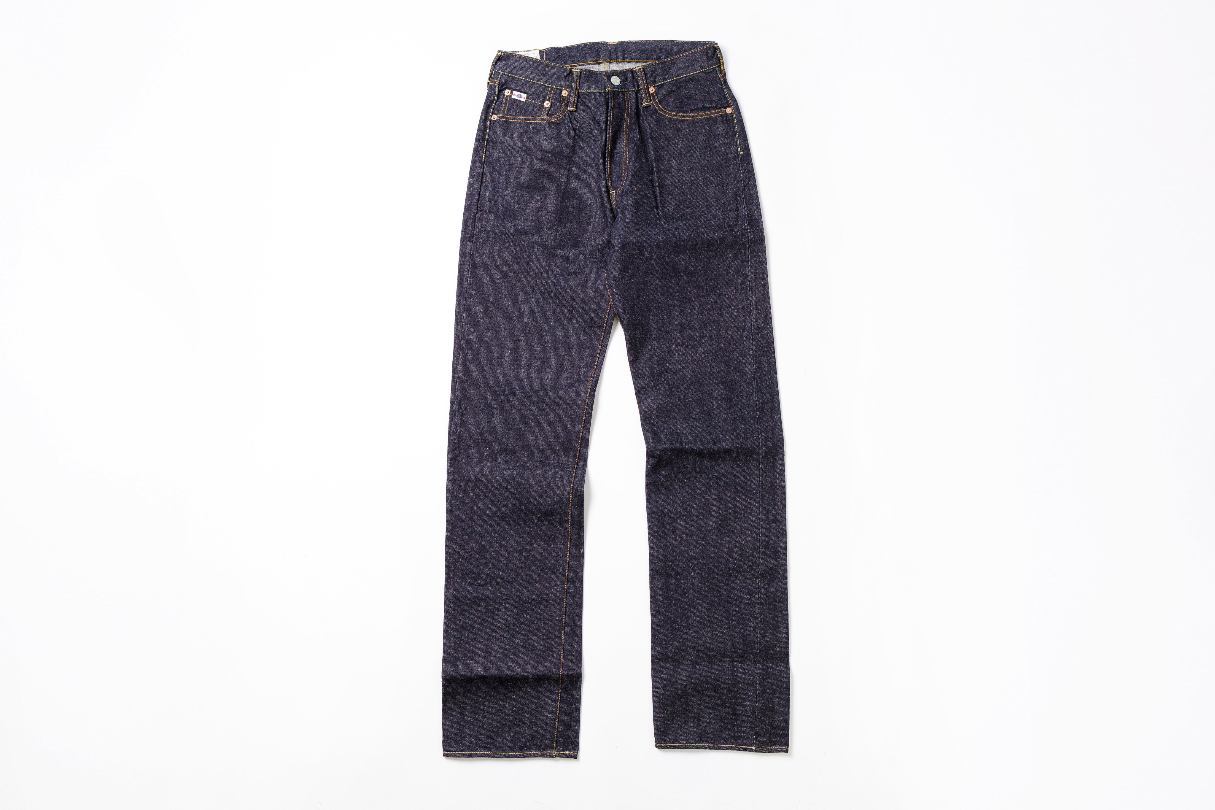SD-101 15oz Selvedge Dark Indigo  One Wash Jeans Front View