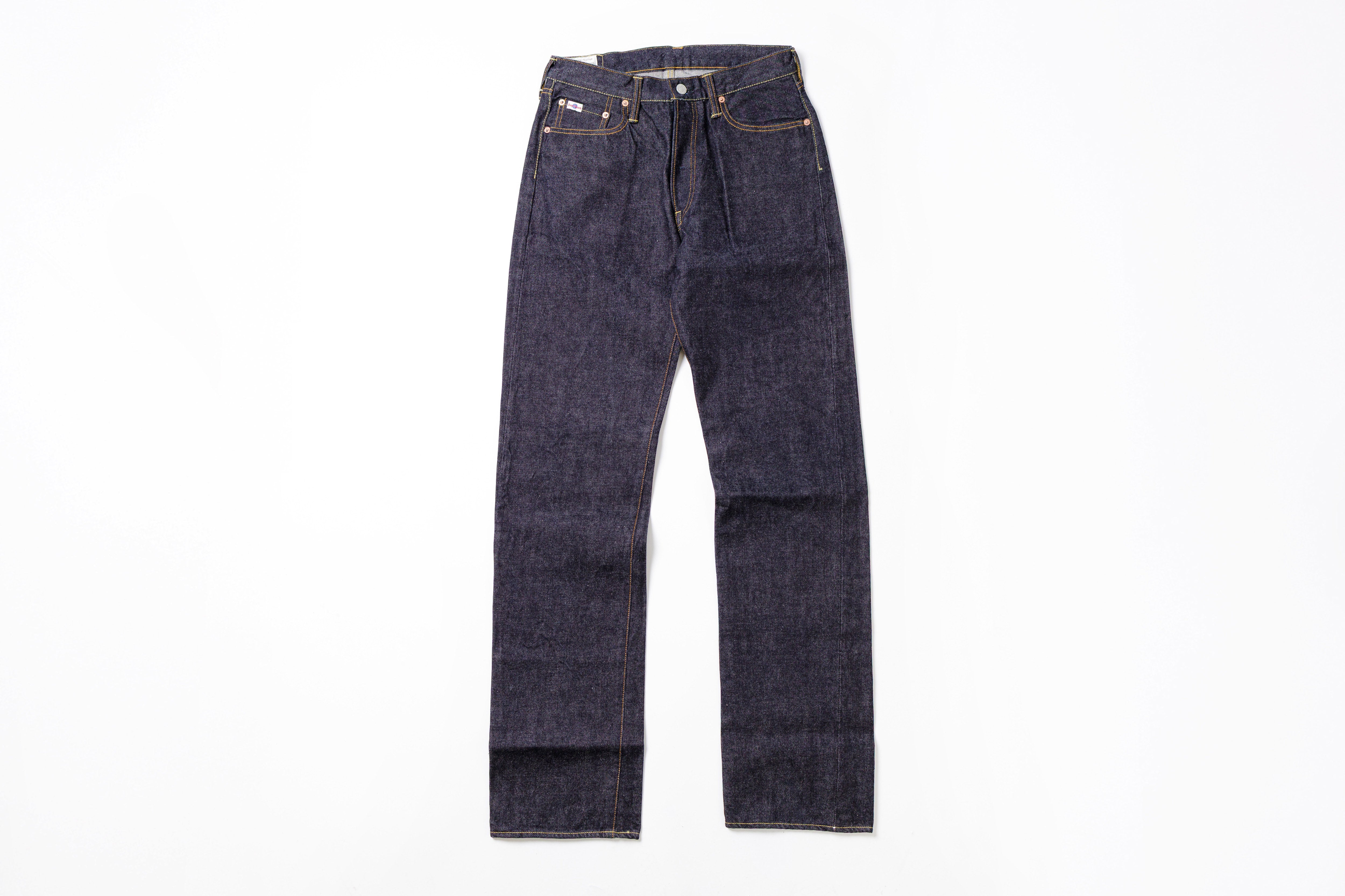 SD-101 15oz Selvedge Dark Indigo  One Wash Jeans Front View
