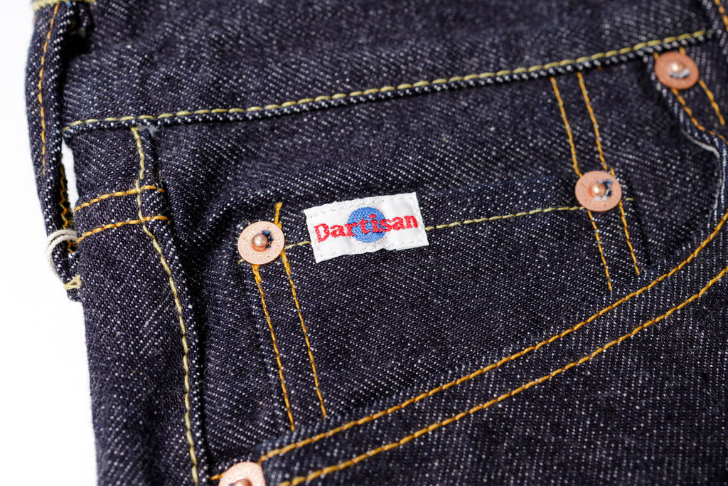 STUDIO D'ARTISAN - SD-101 15oz Selvedge One Wash Jeans Dark Indigo Pocket Label View