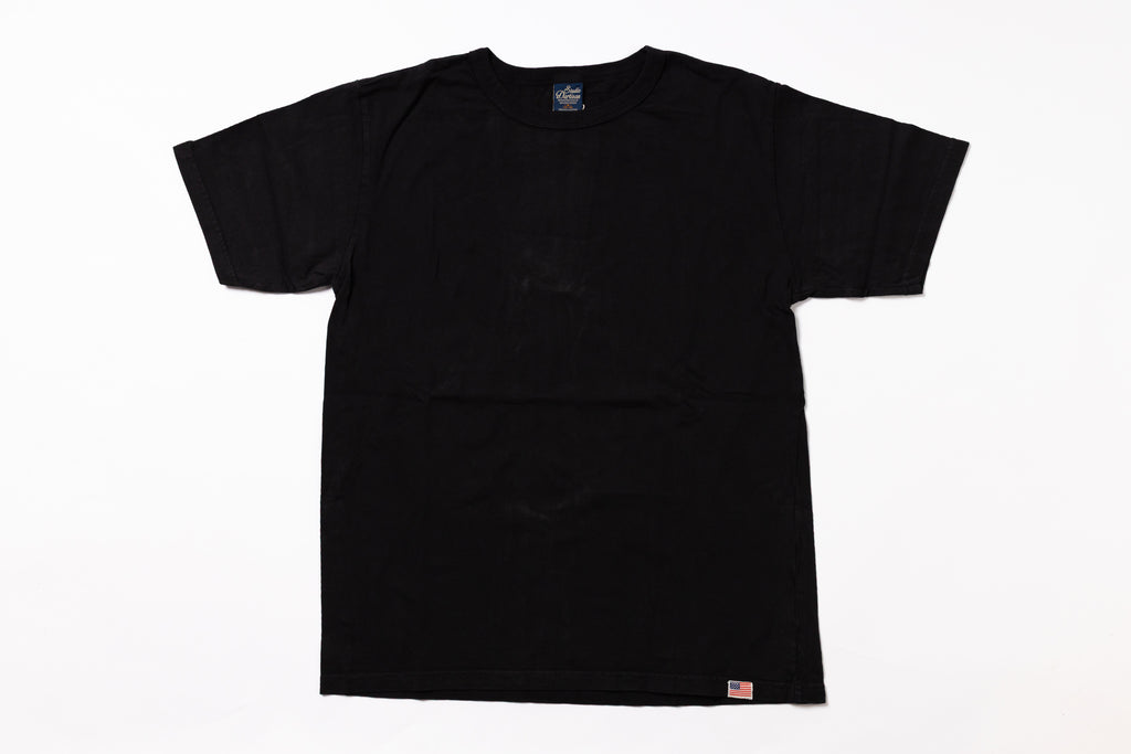 Black t-shirt on a white background