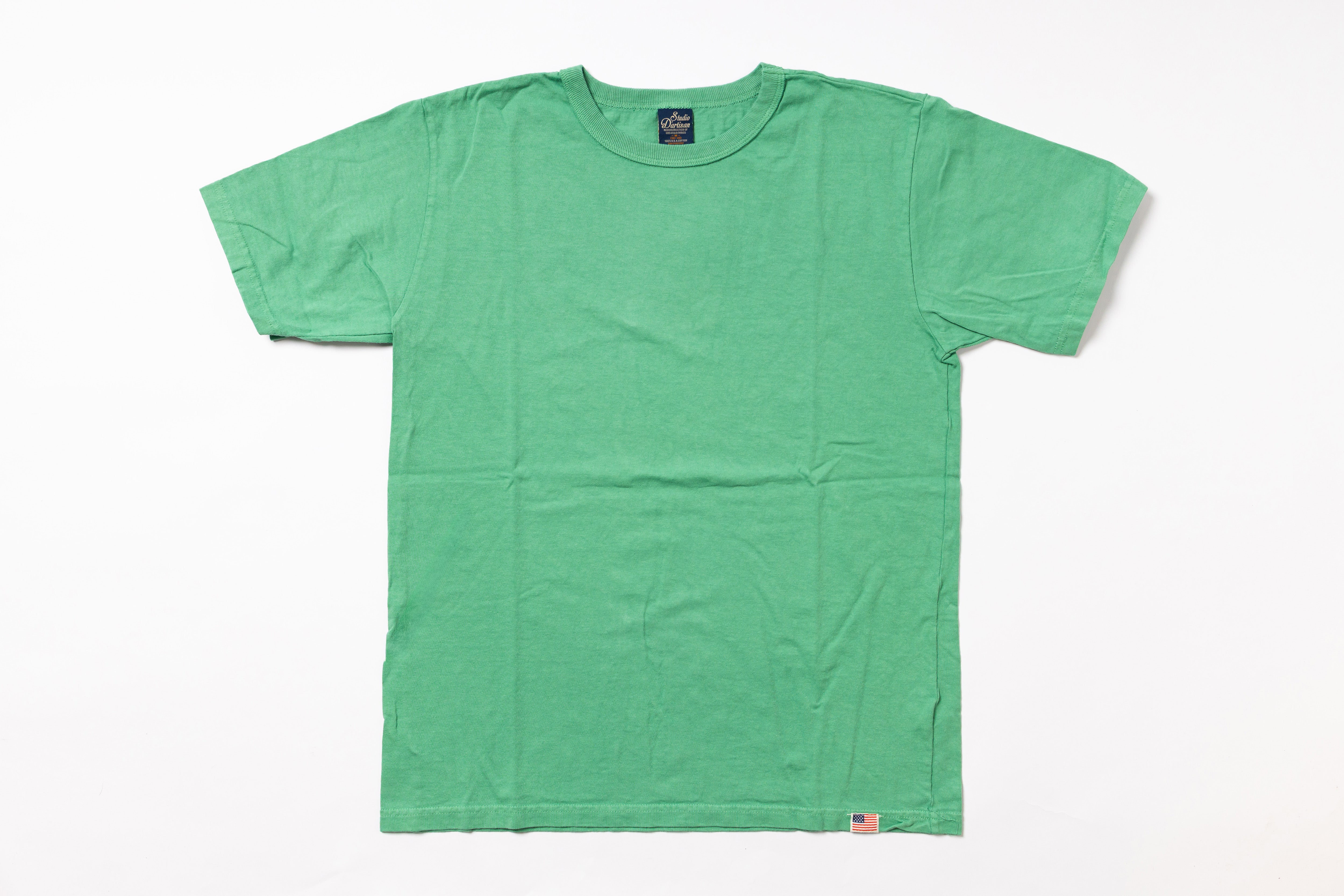 STUDIO D'ARTISAN - USA Cotton T-Shirt in Green-3