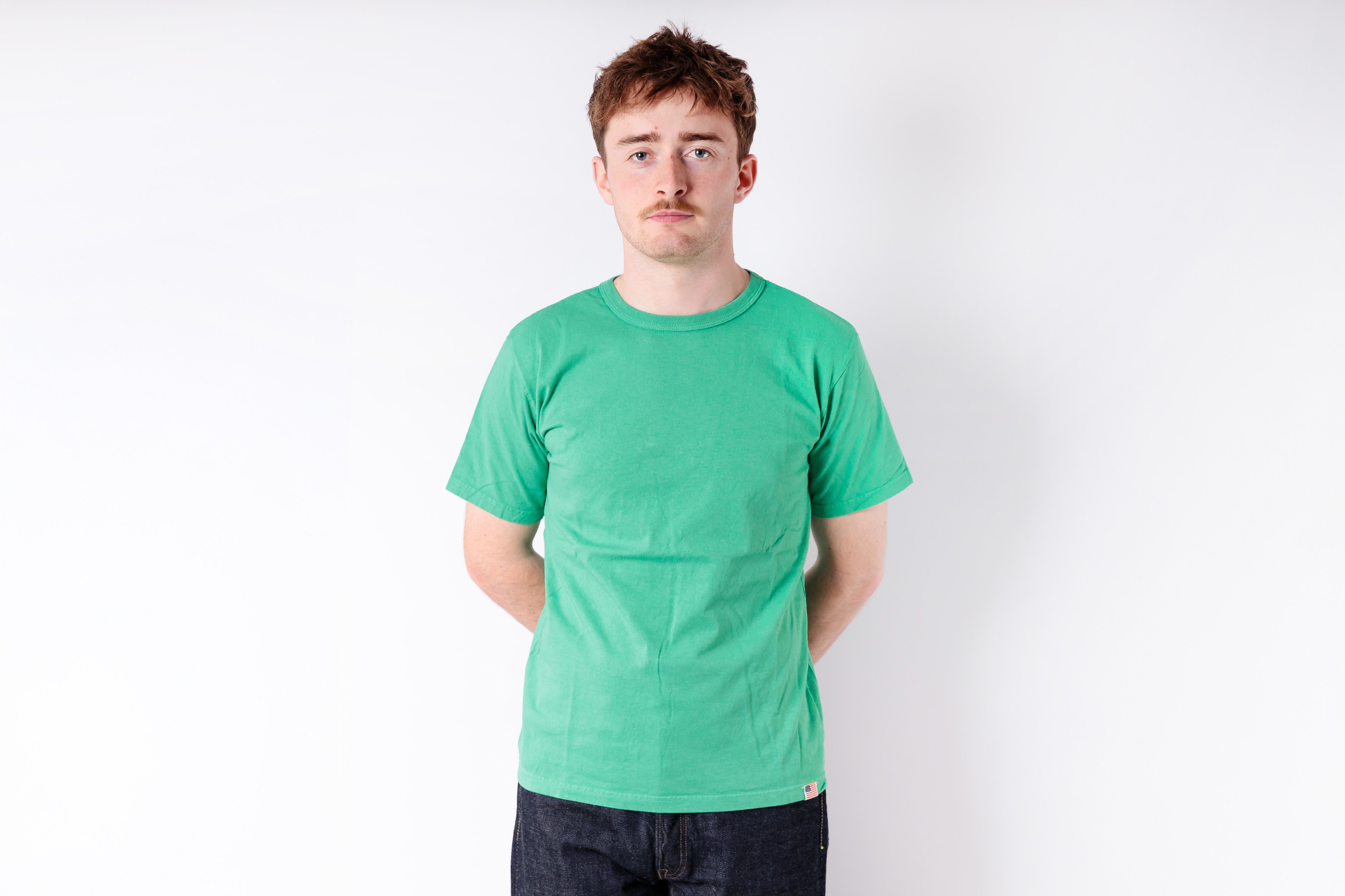 STUDIO D'ARTISAN - USA Cotton T-Shirt in Green-2