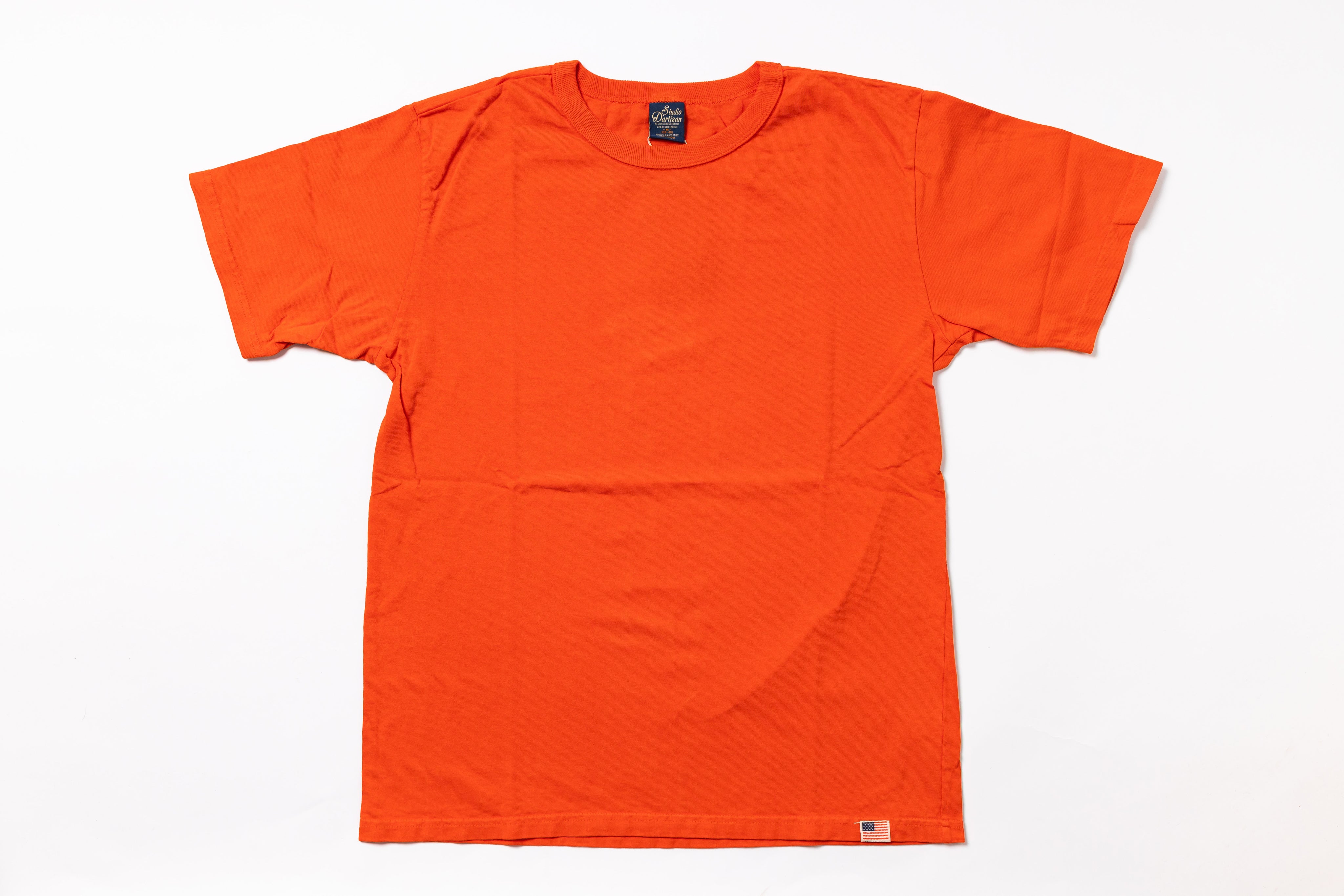Orange t-shirt on a white background