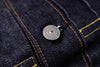 Button of a denim jacket