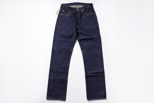 Pair of blue jeans on a white background