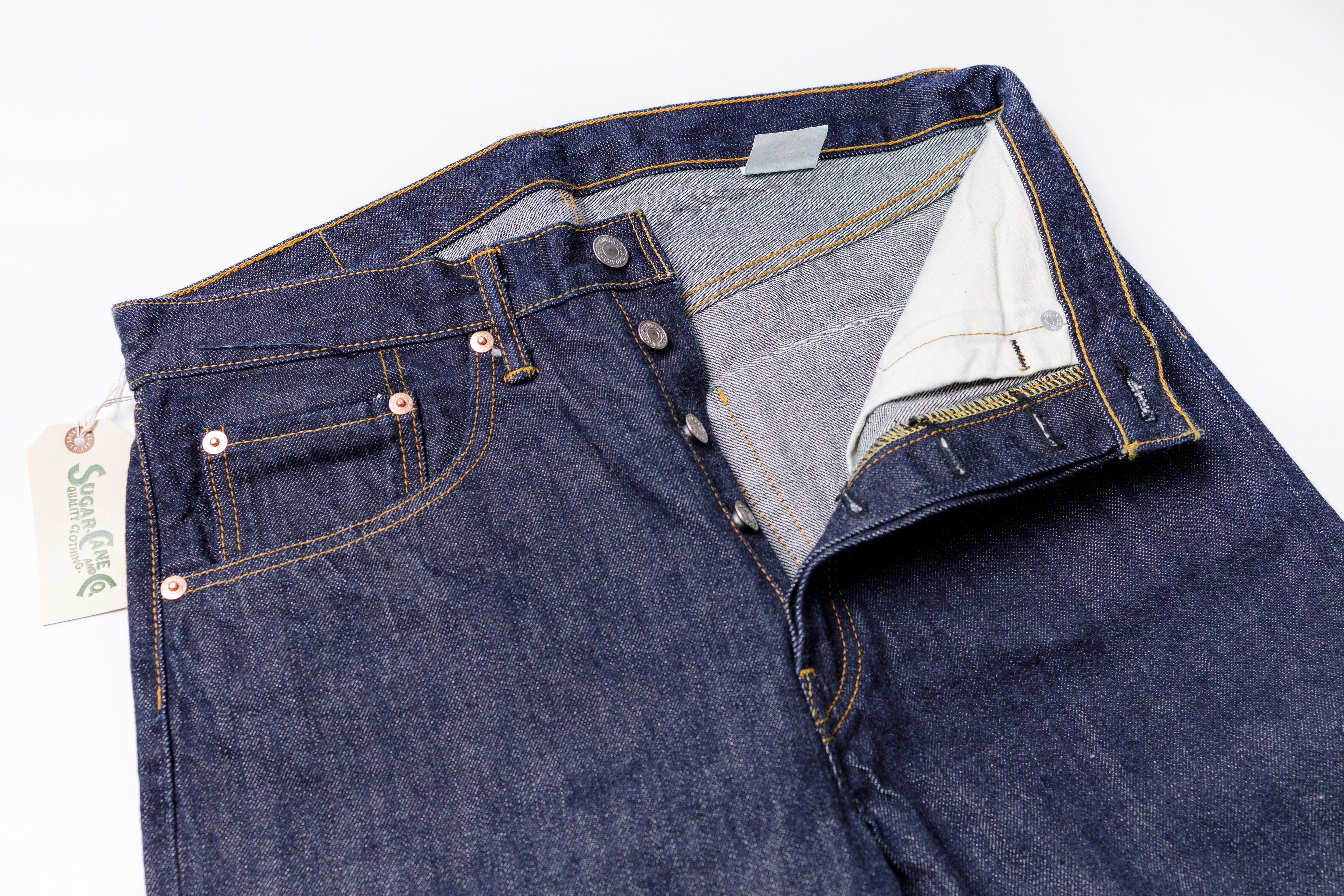 SUGAR CANE - 1966 Model 14oz One Wash Jeans-8