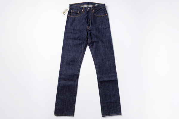Pair of blue jeans on a white background