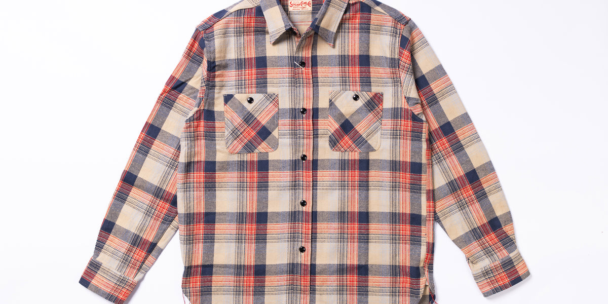 SUGAR CANE - Twill Check Work Shirt R/G– DOE&DOG