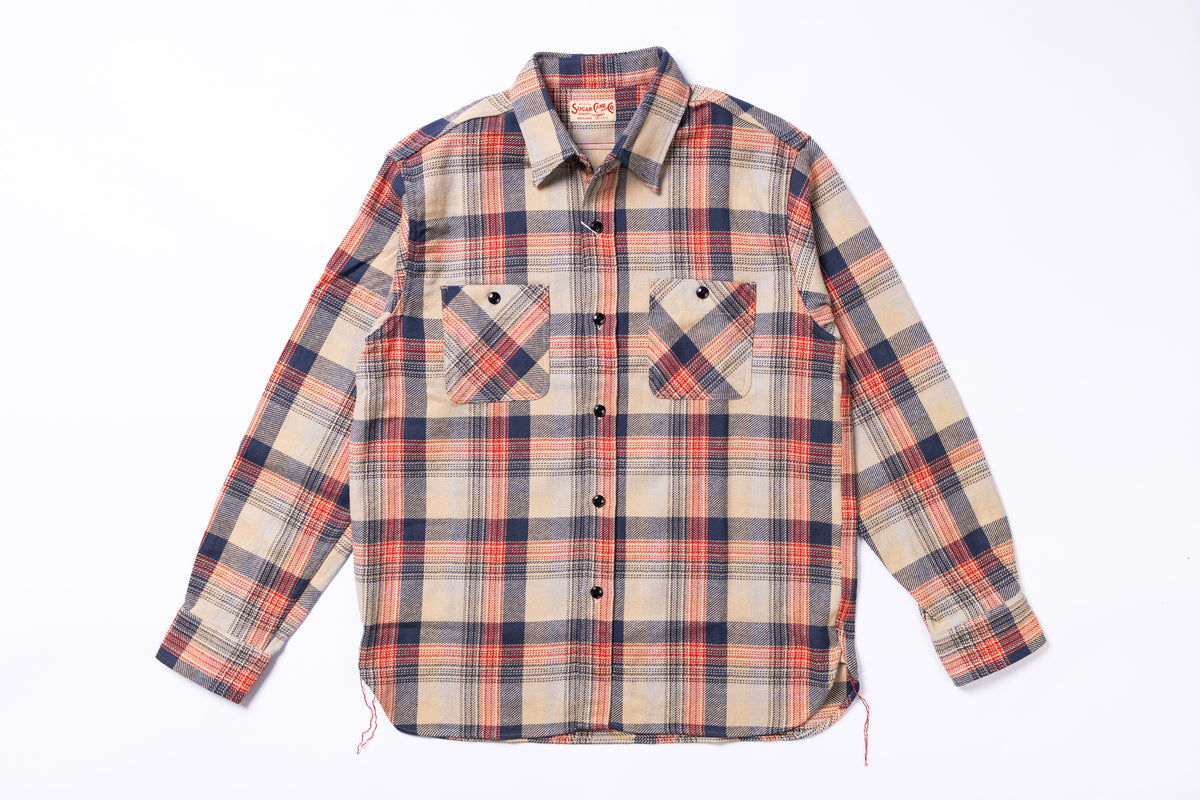SUGAR CANE - Twill Check Work Shirt R/G– DOE&DOG